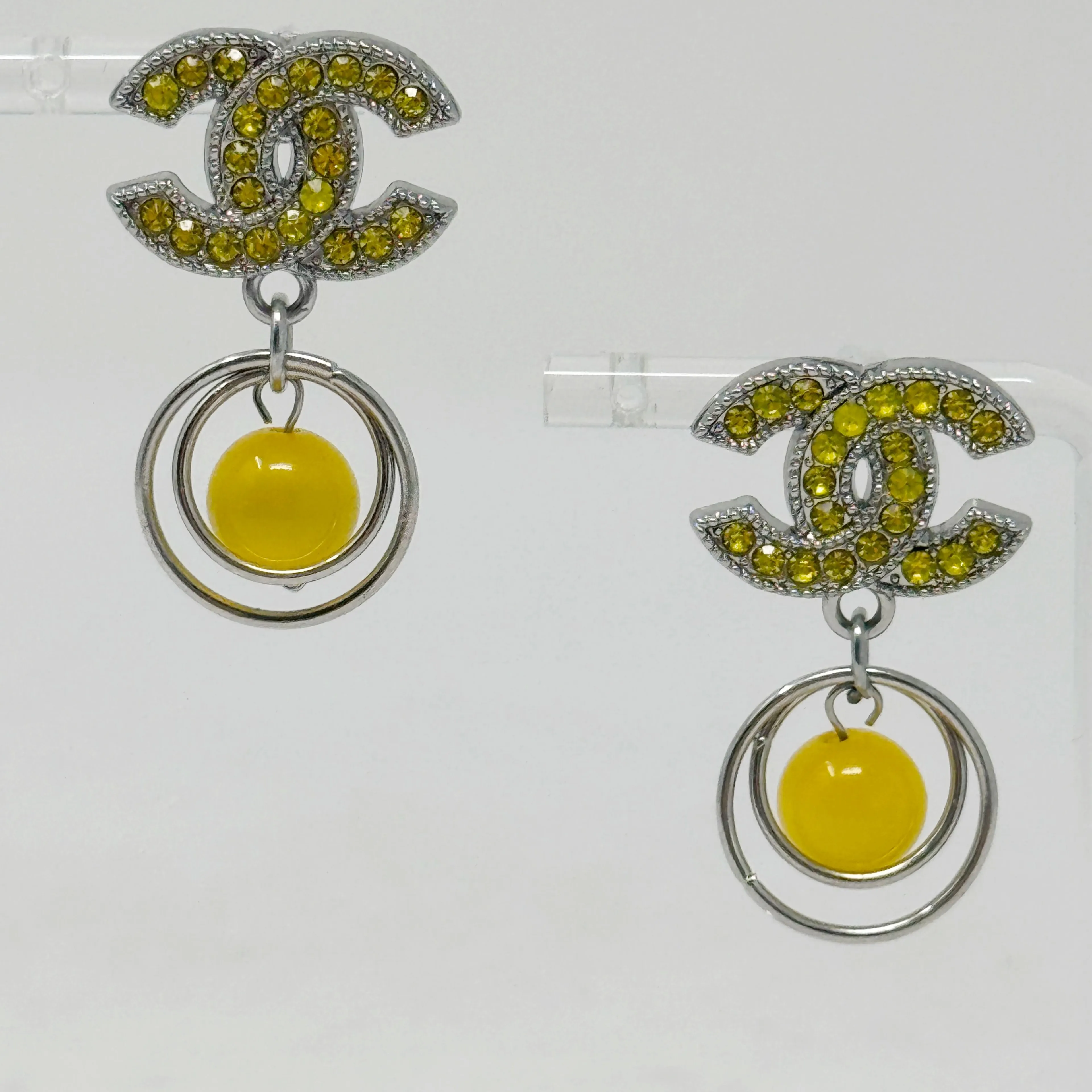 Product image for CHANEL Upcycled Yellow Earrings