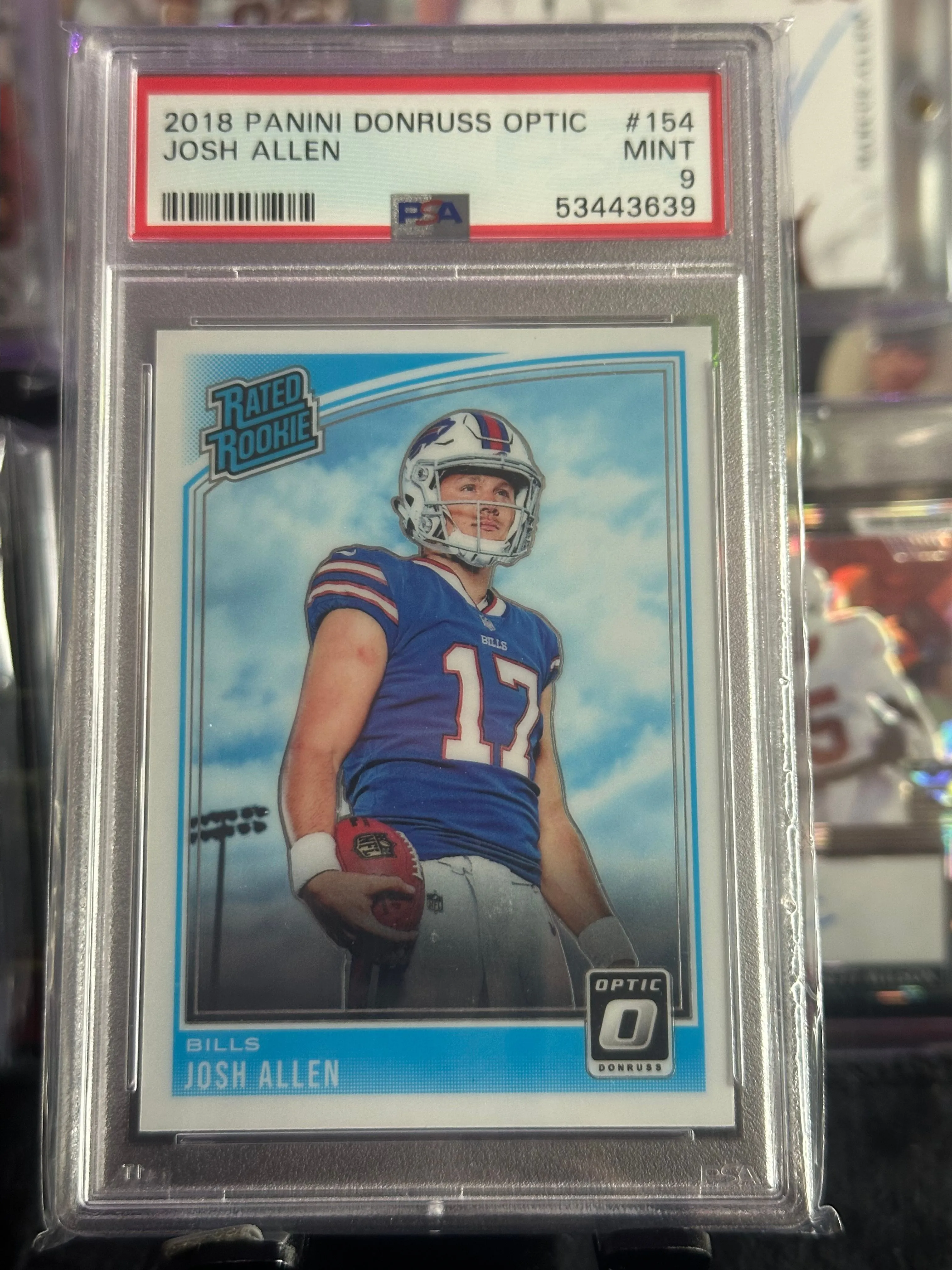 Product image for 2018 Donruss Optic - Rated Rookie #154 Josh Allen Rookie / MVP / PSA 9
