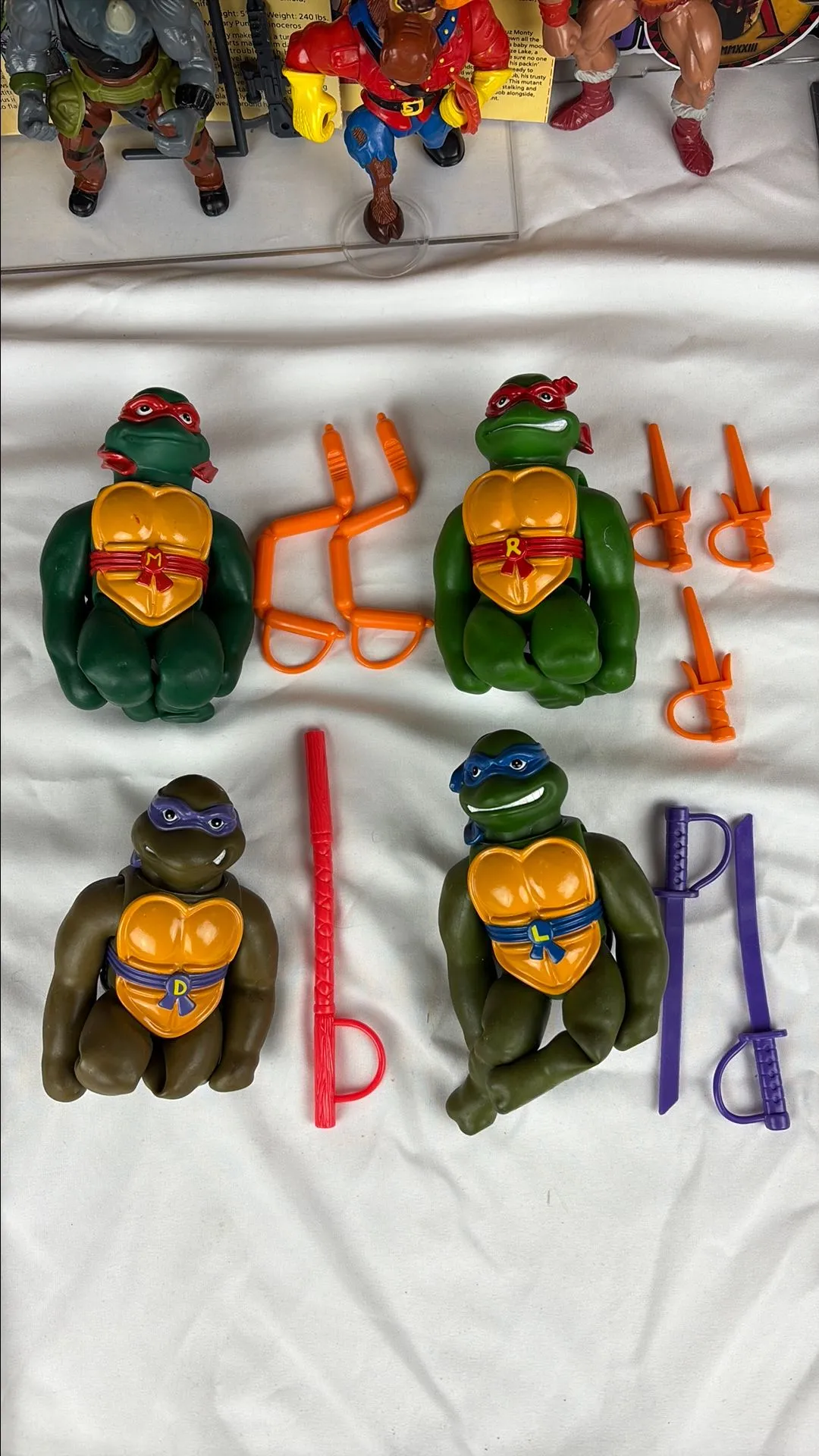 Product image for TMNT 1996 Stretch Turtles Set Of 4