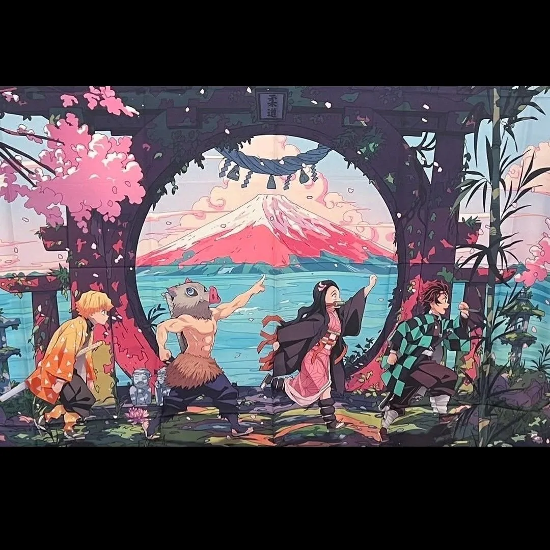Product image for Demon Slayer Anime Wall Tapestry NEW 59X40 Inches