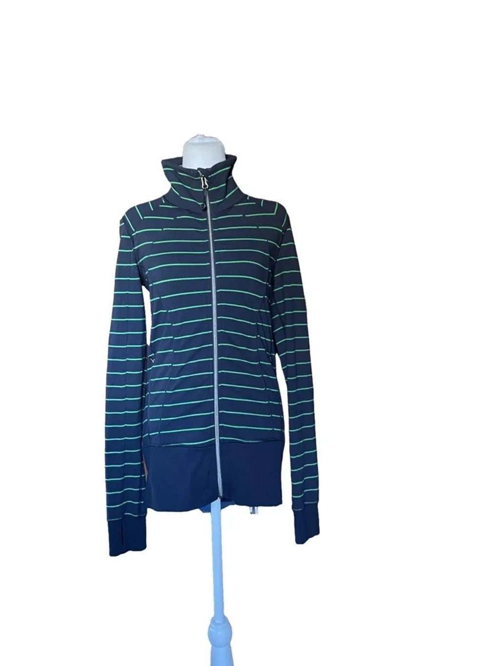 Product image for Women's Lululemon Jacket, Size M, Dark Gray & Lime Green