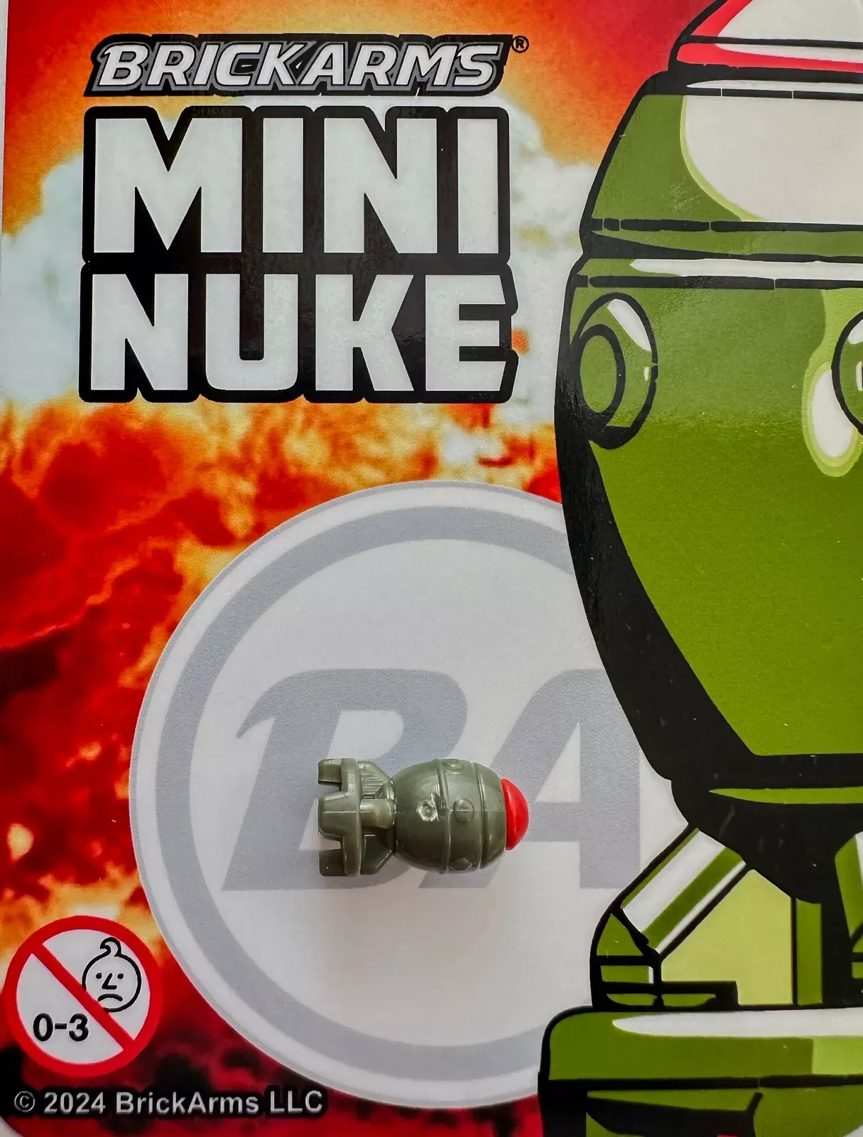 Product image for Brickarms Mini Nuke Bomb Med Olive - Red Reloaded