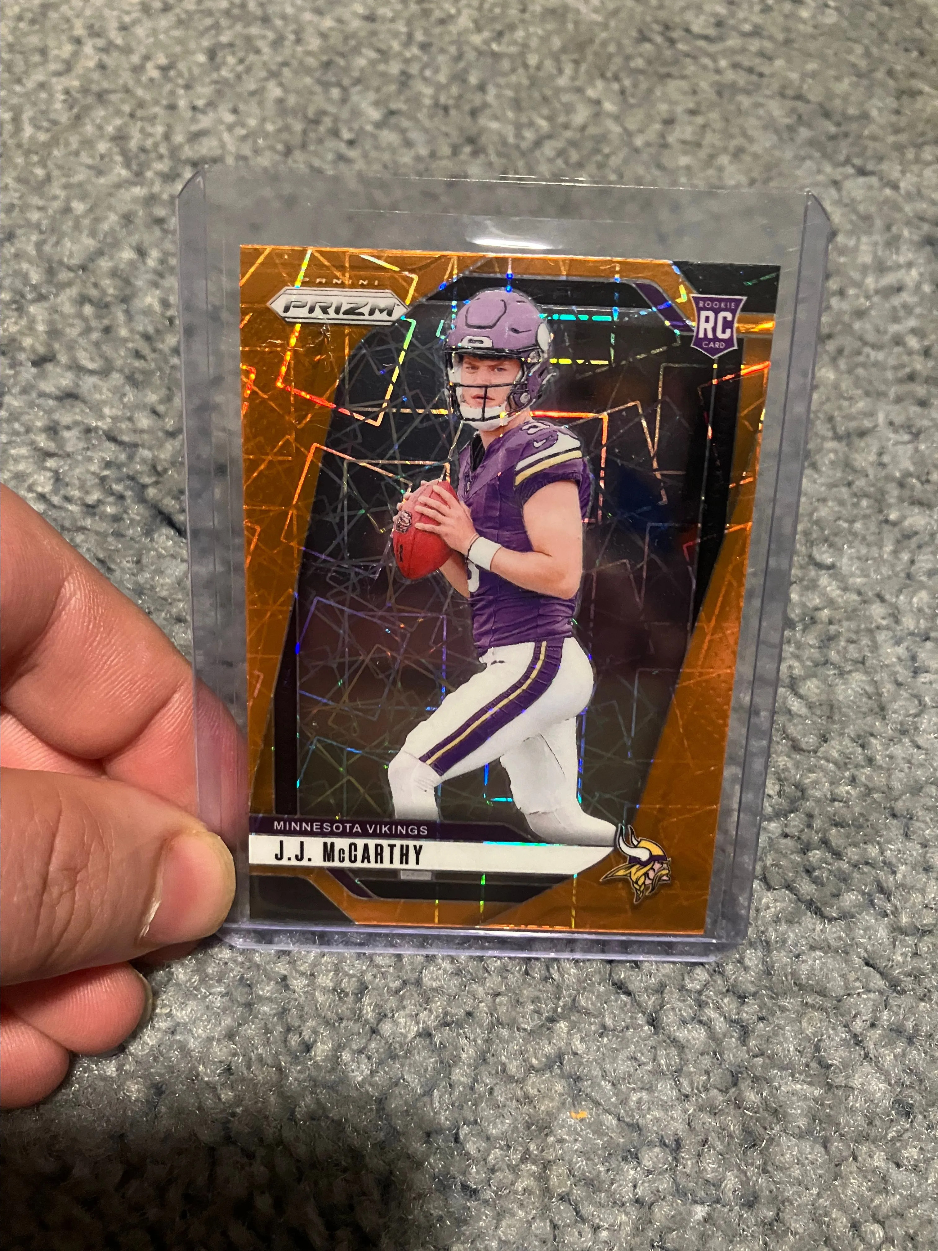 Product image for jj mccarthy orange prizm rookie
