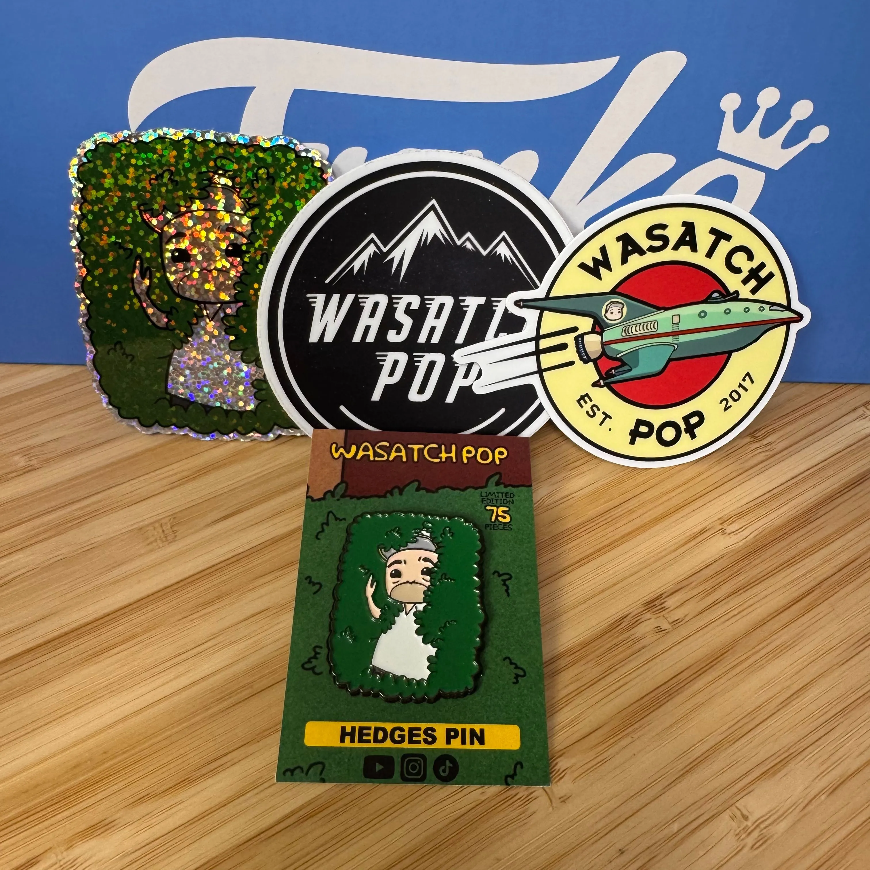 Product image for Wasatch Pop Pin & 3 Sticker Bundle