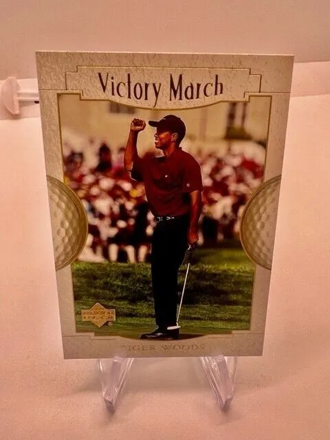Product image for TIGER WOODS 2001 UPPER DECK VICTORY MARCH RC ROOKIE CARD 