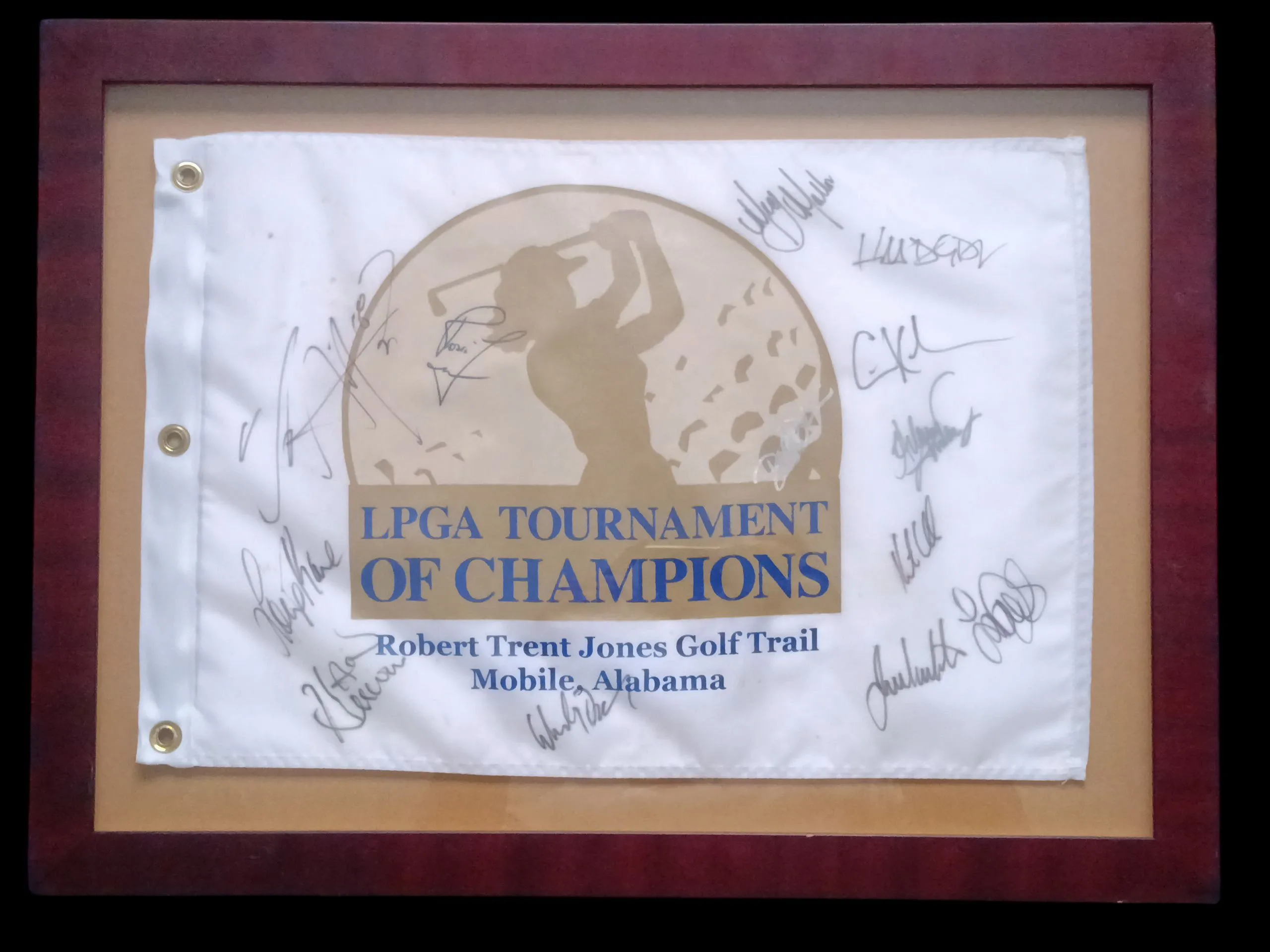 Product image for vintage LPGA Tournament of champions autographed pin flag 