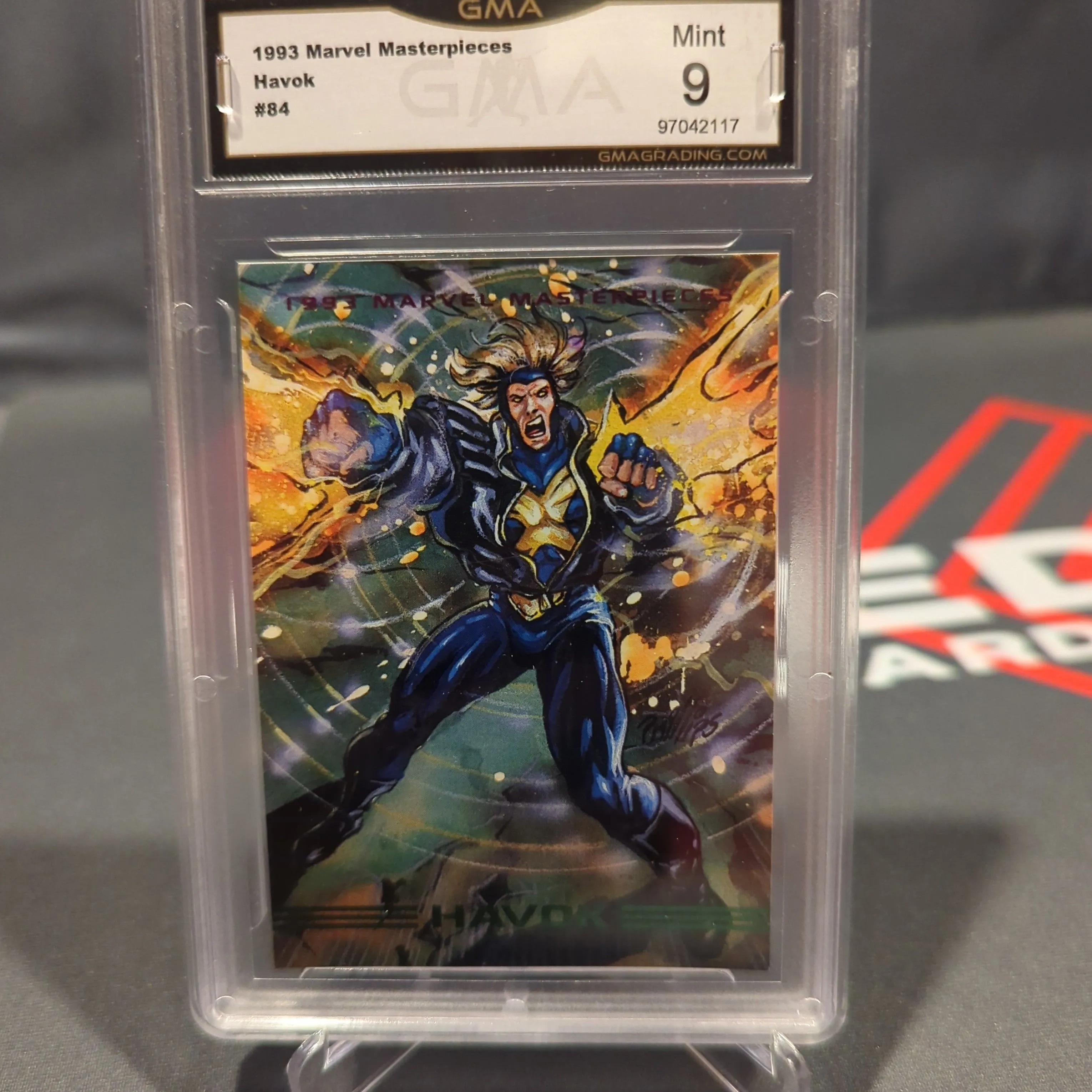Product image for Trading Card - 1993 Marvel Masterpieces Havok #84 GMA Mint 9