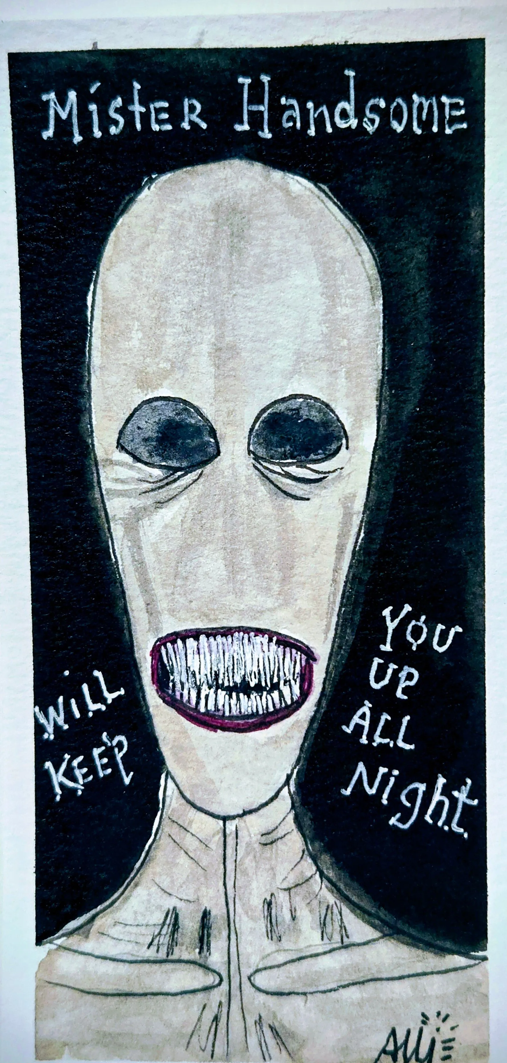 Product image for Original Watercolor Painting " Mister Handsome" 