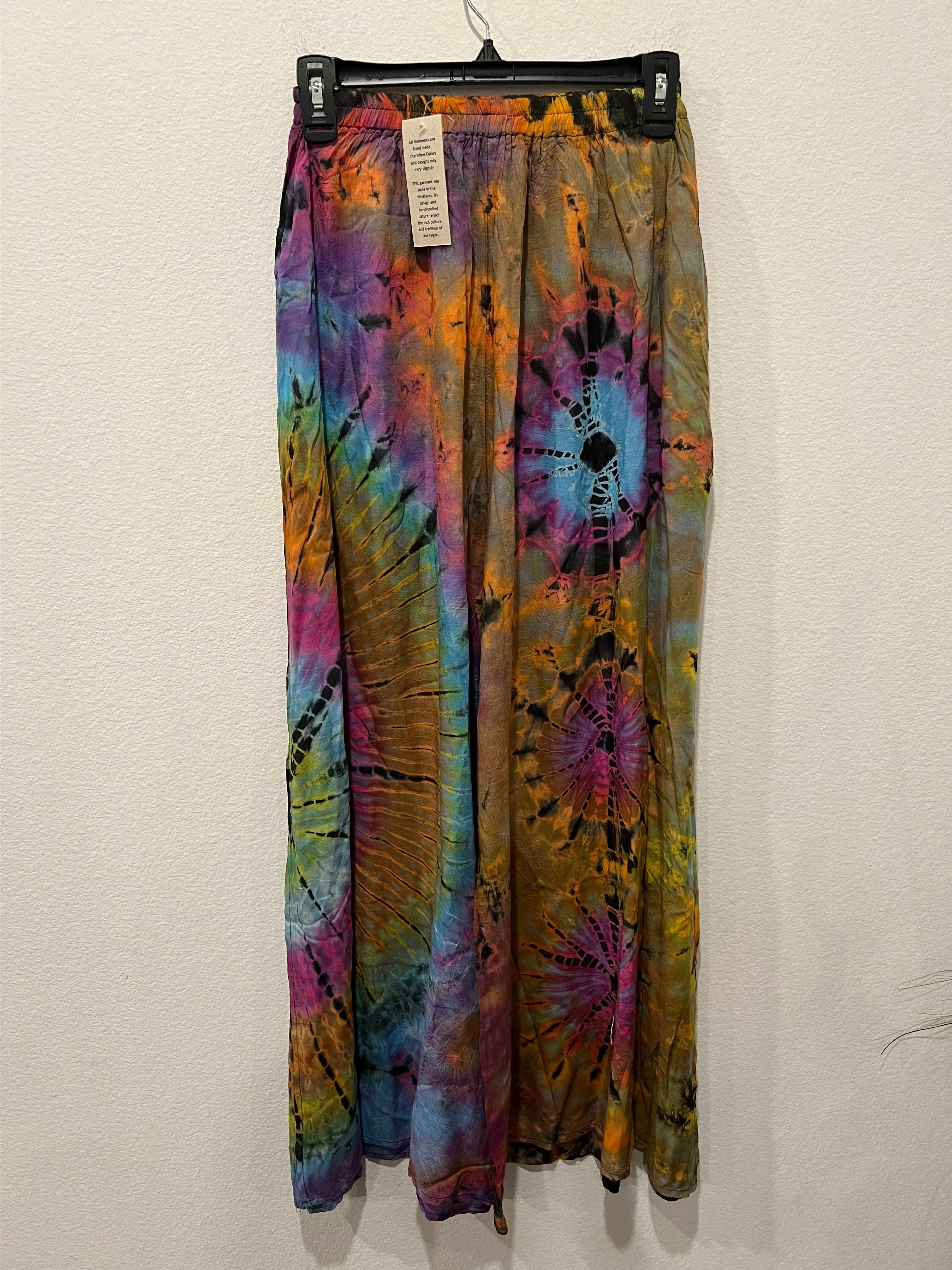 Product image for Colorful Tie-Dye Wide Leg Pants by Kathmandu One Size Fits S-XL