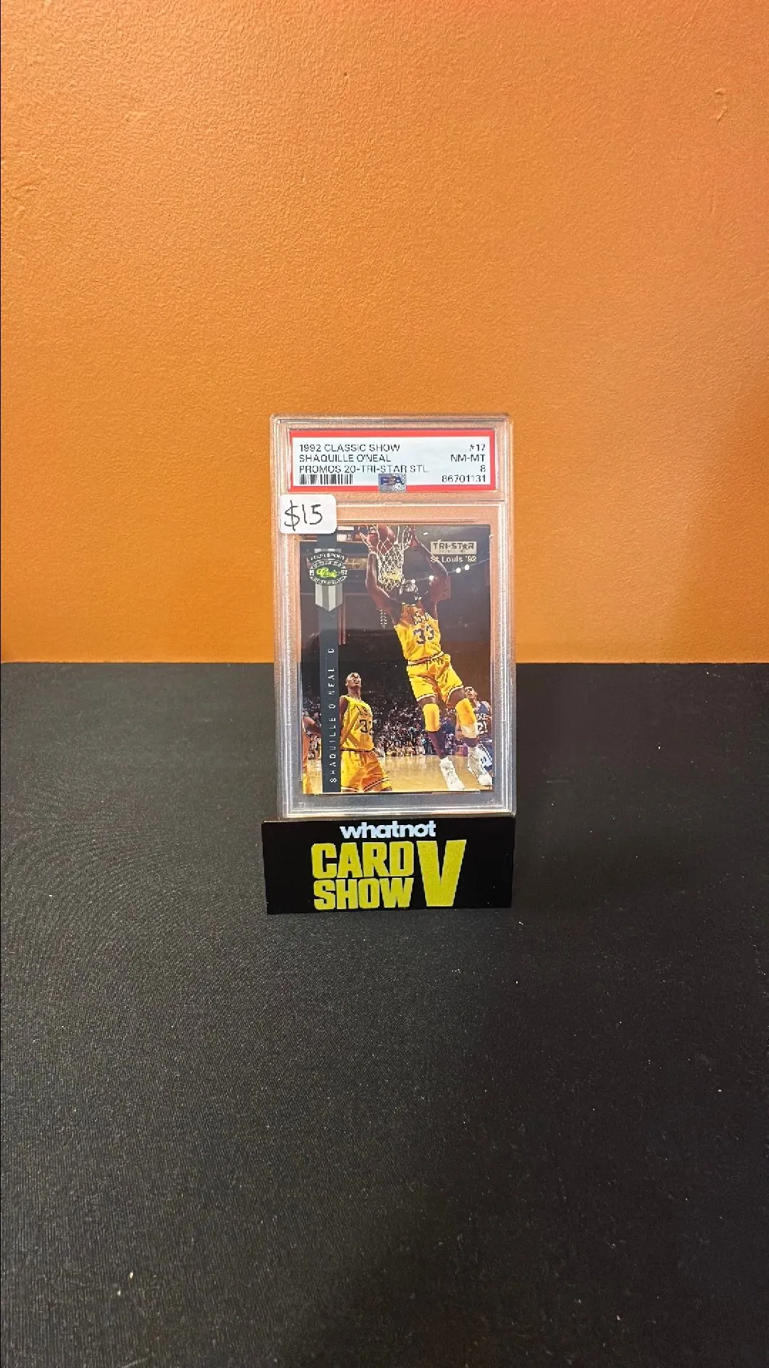 Product image for 1992 Classic Show Promos 20-Tri-Star STL Shaquille O'Neal #17 PSA 8
