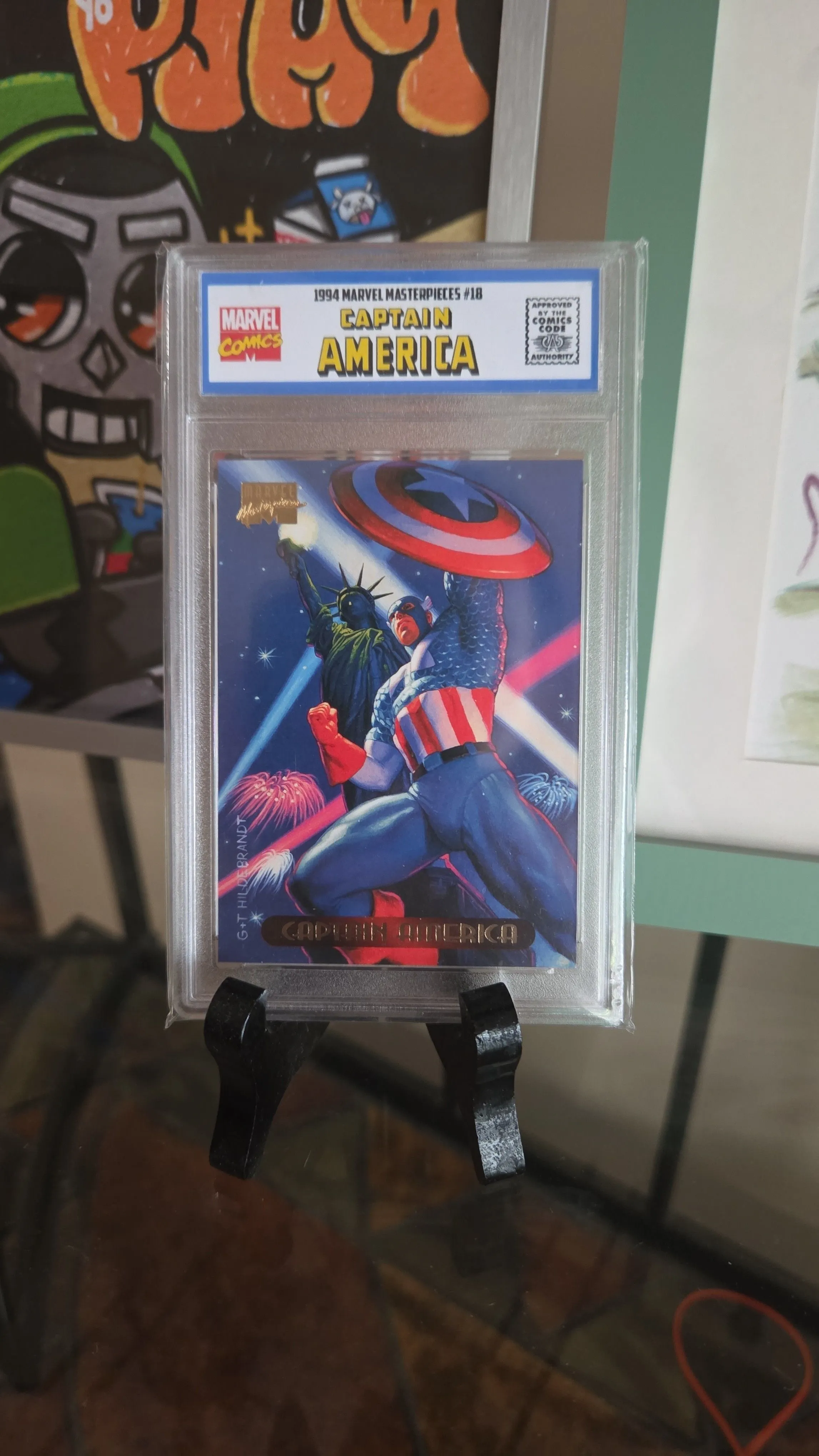 Product image for Marvel - CAPTAIN AMERICA - 1994 MARVEL MASTERPIECES in custom slab
