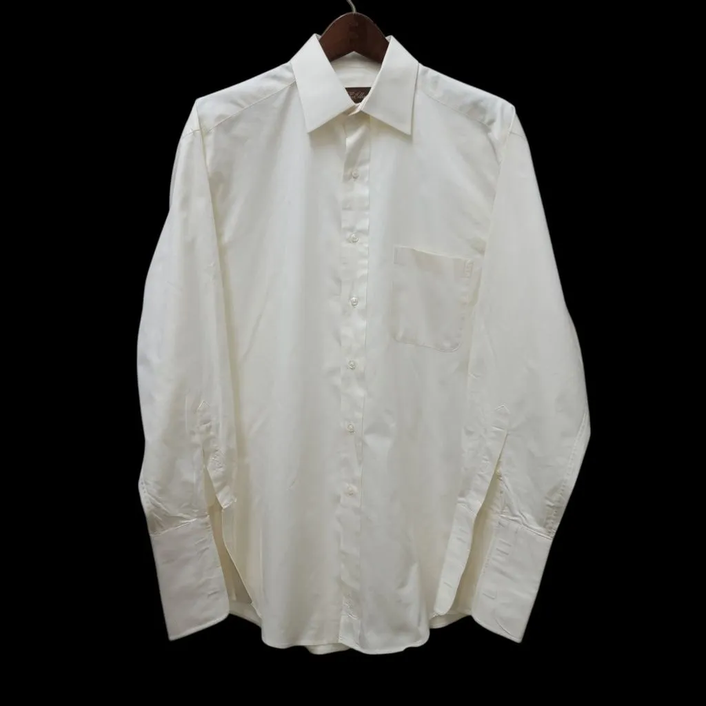 Product image for Tasso Elba Mens French Cuff Dress Shirt Size 15 32/33 Beige  Excellent Condition