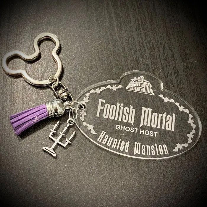 Product image for Haunted Mansion Inspired Personalized Acrylic Keychain