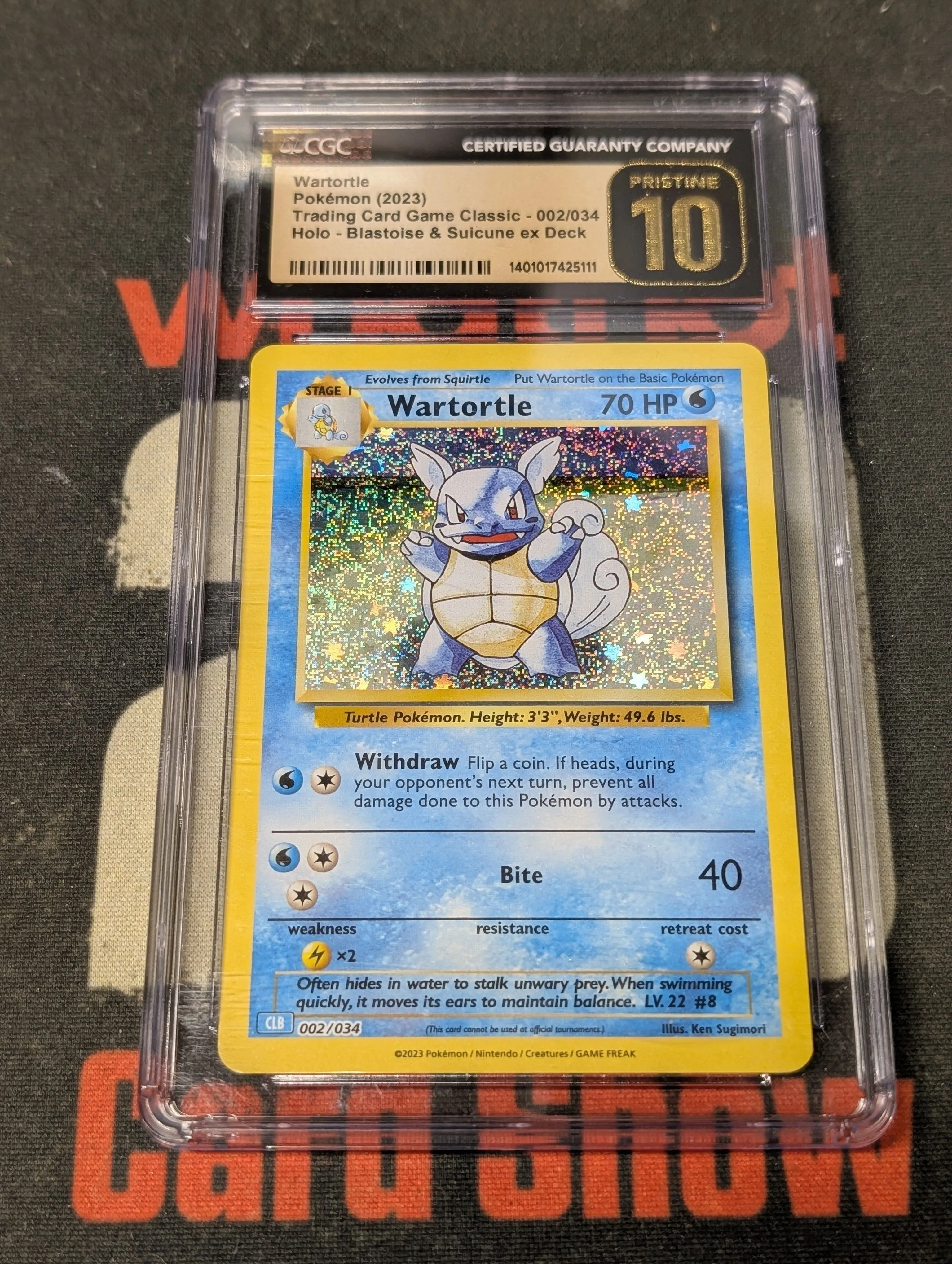 Product image for PKM - Slab - CGC 10 PRISTINE Wartortle Classic Collection 