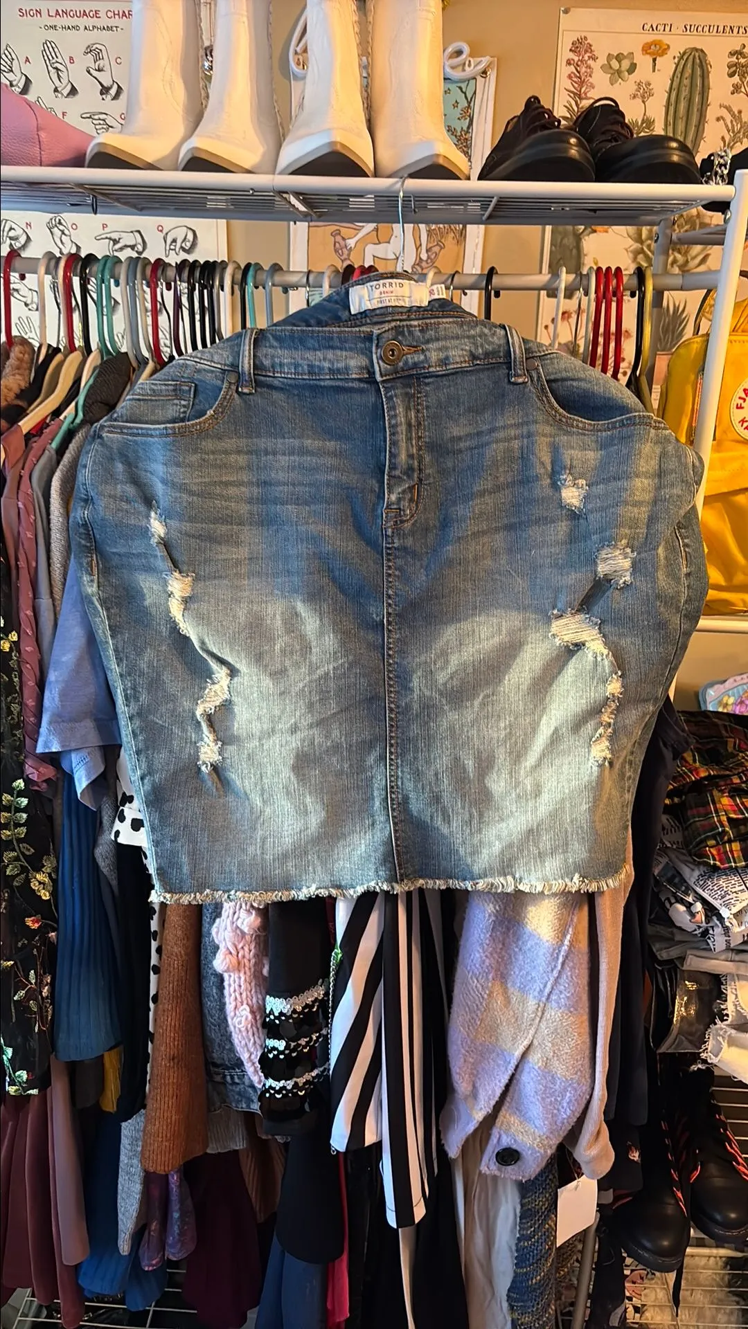 Product image for 38-Torrid Jean Distressed Skirt