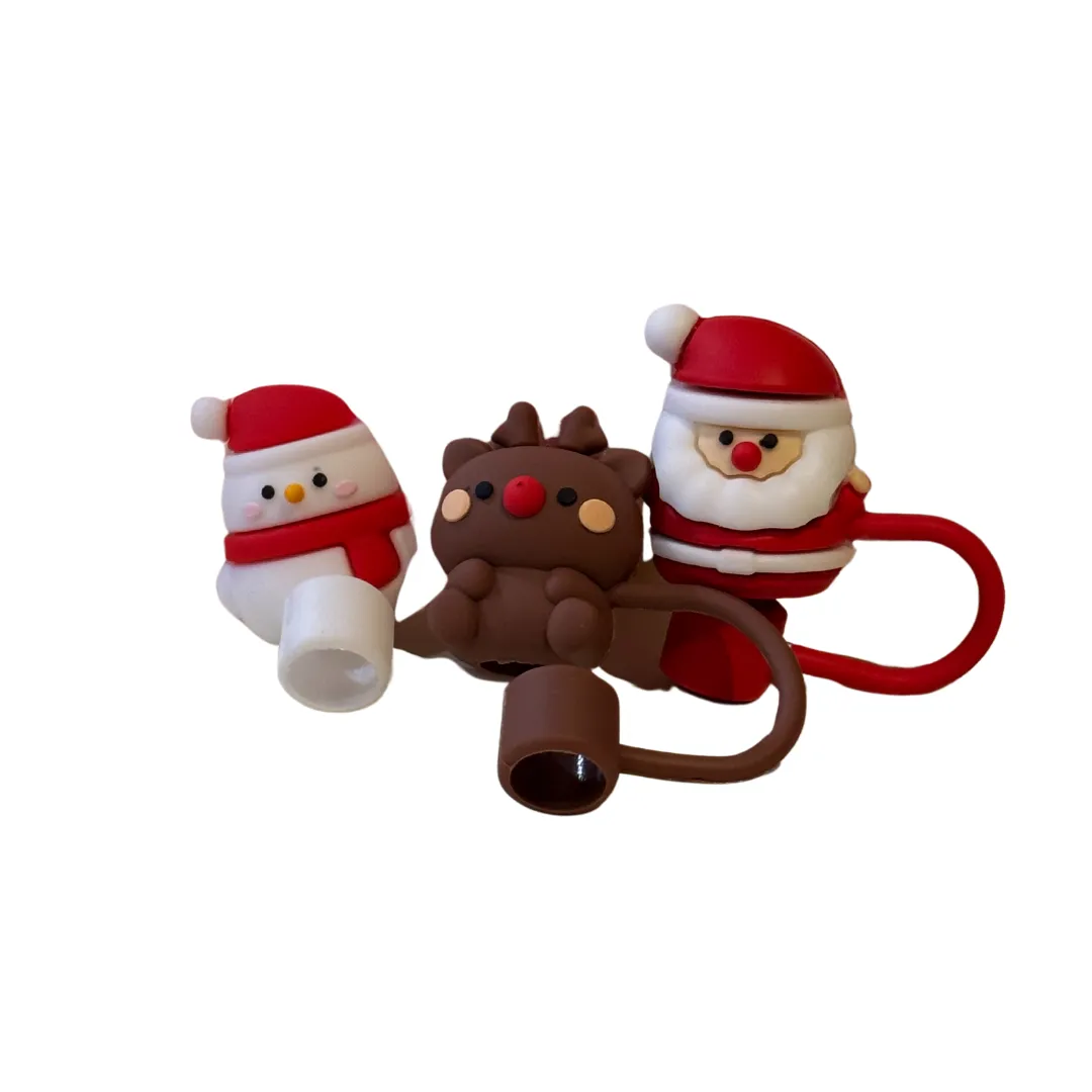 Product image for Stanley Christmas Charm Straw Covers - 3 pack