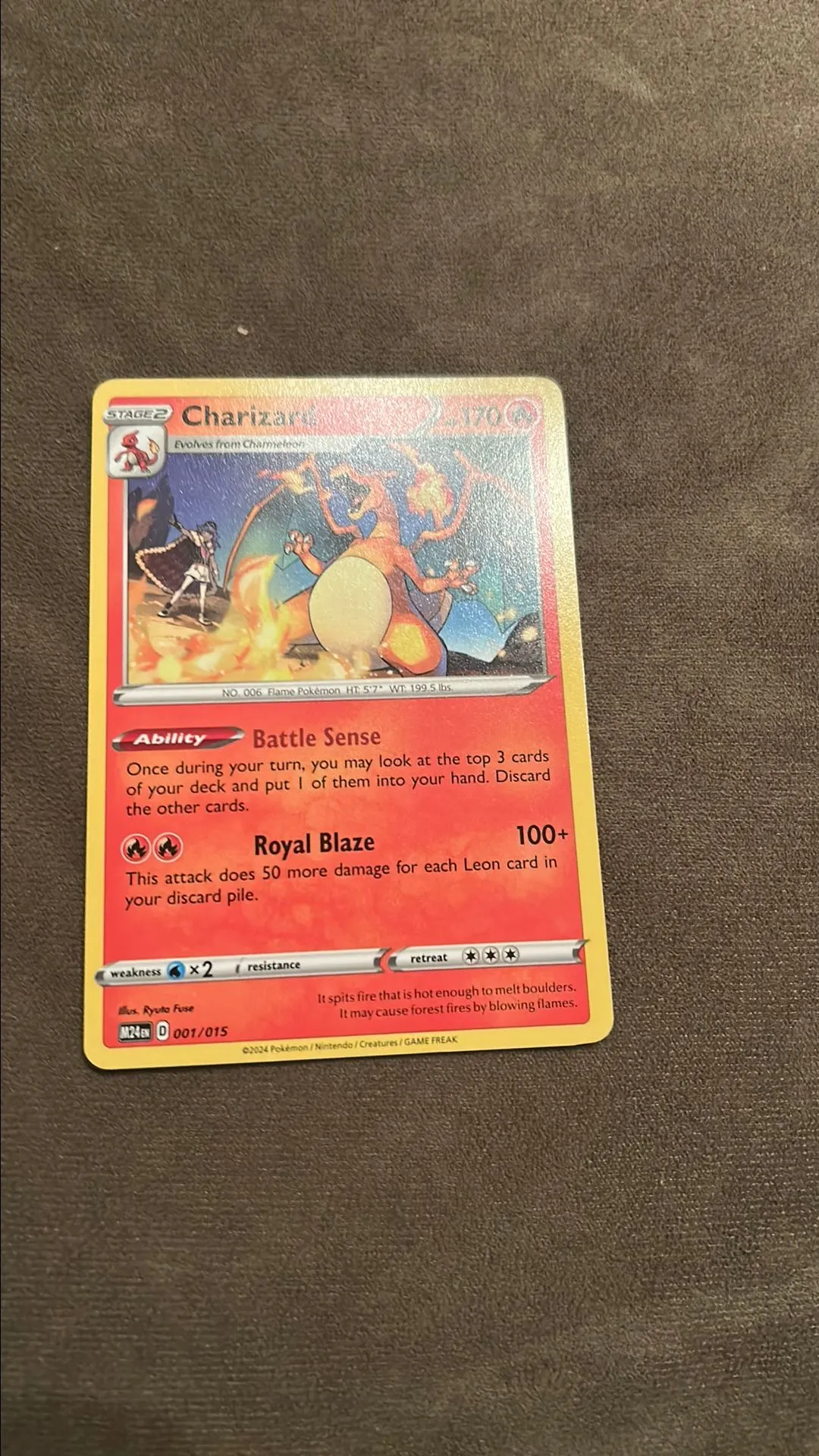2024, Charizard one70 001/015 Royal blaze stage two card Pokmon  Whatnot:  Shop, Sell, Connect