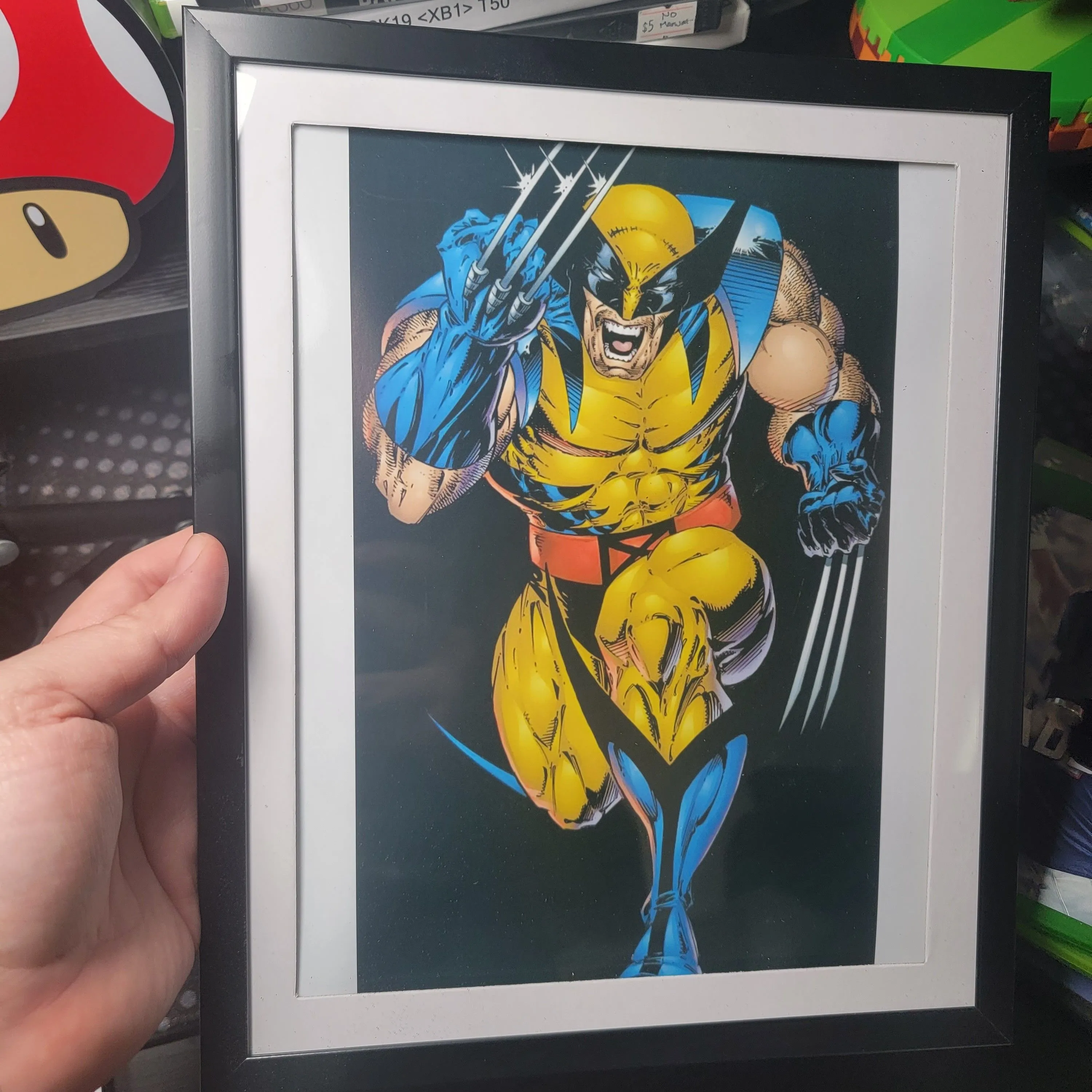 Product image for xmen Wolverine black background custom art