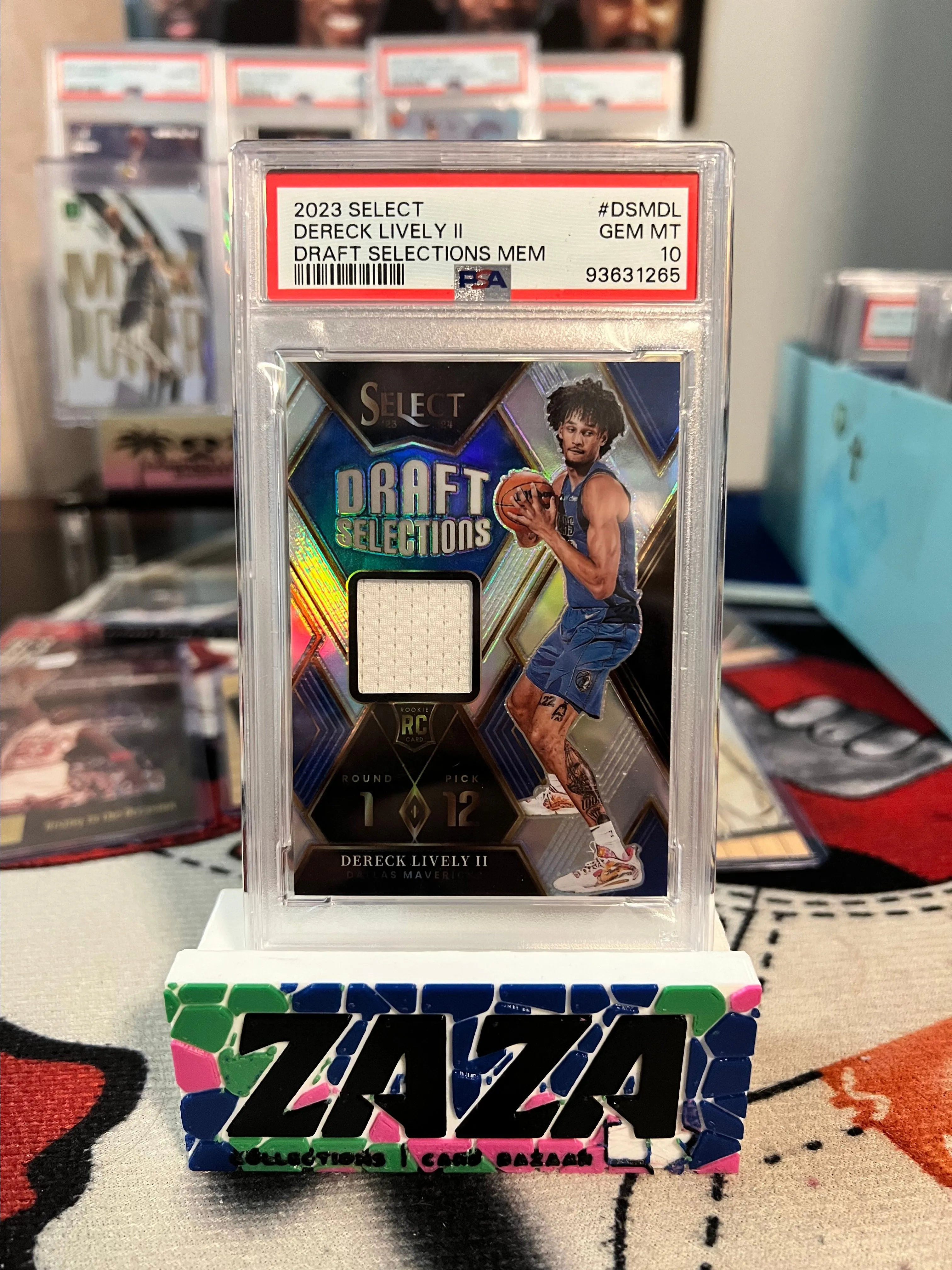 Product image for 2023 Select Dereck Lively II Draft Selections Mem Patch RC Rookie #DSMDL PSA Gem 10 POP 1 Mavs