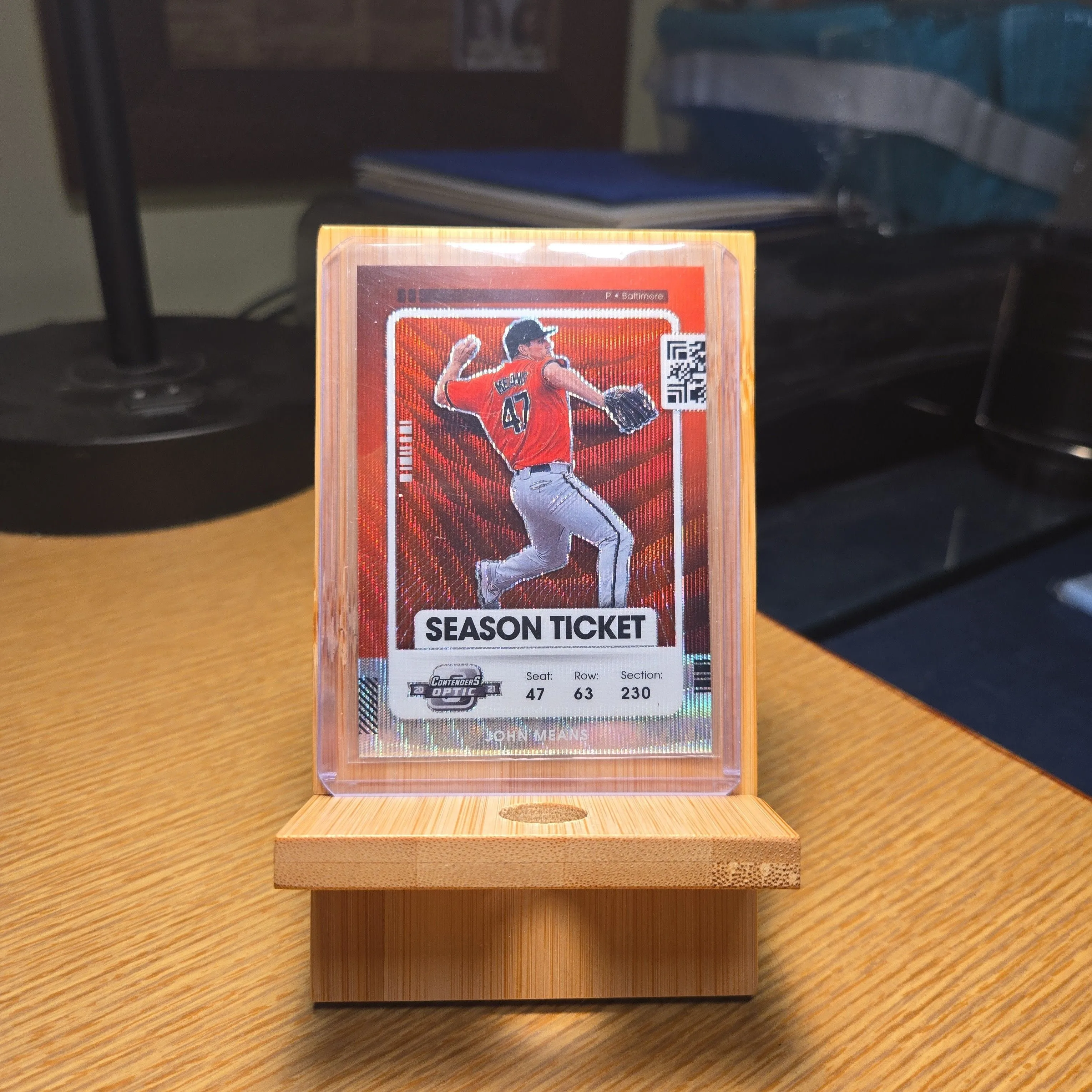 Product image for 2021 Panini Contenders Optic Red Wave Ticket John Means 
