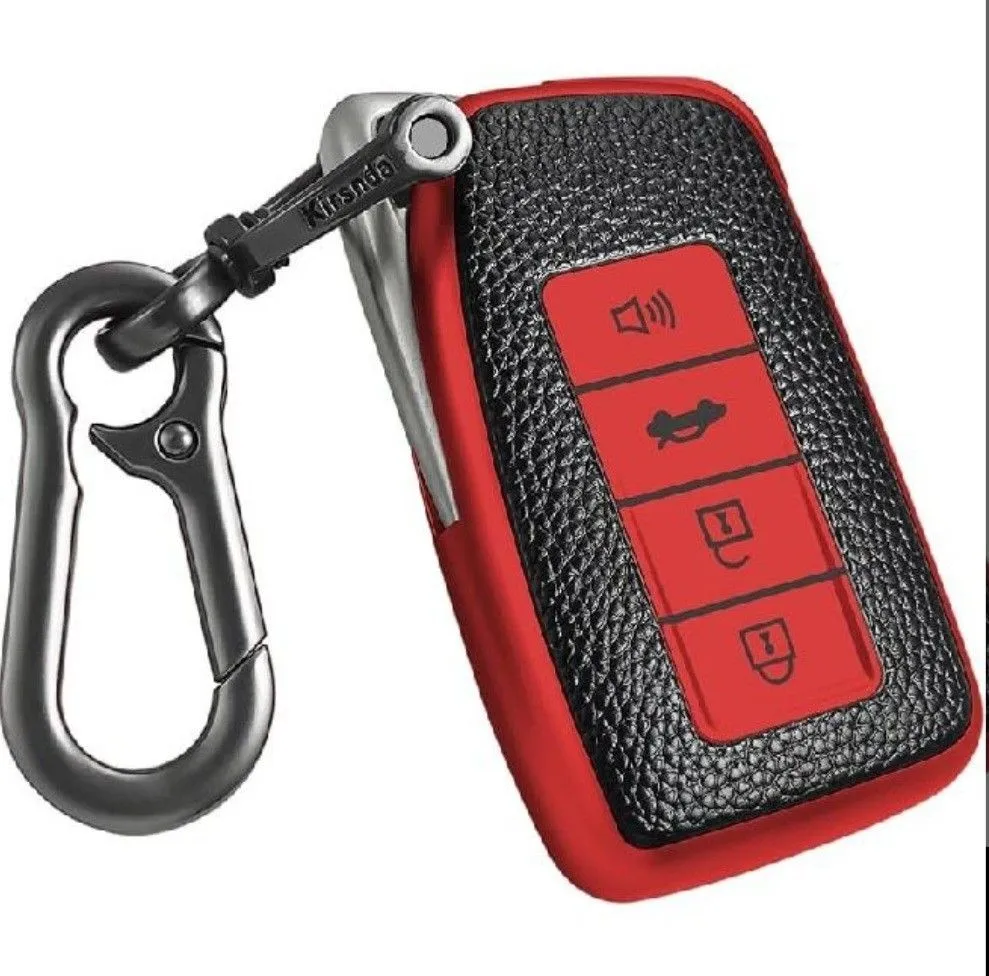 Product image for Texture Key Fob Cover With Keychain Compatible With Lexus Soft TPU Key case/Skin, 4-Buttons Fit ES I