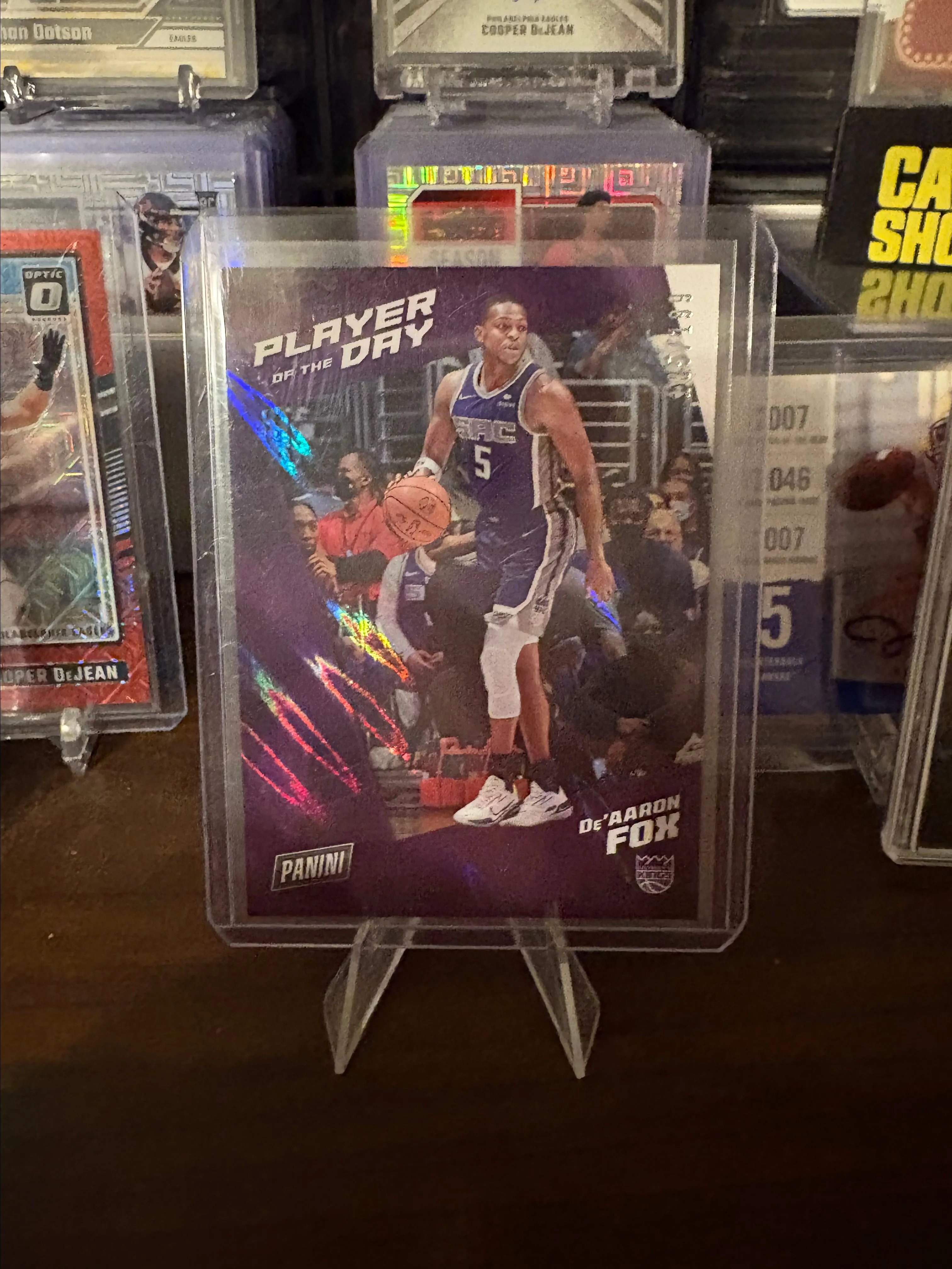 Product image for De'Aaron Fox 2021-22 Panini Player of the Day /199