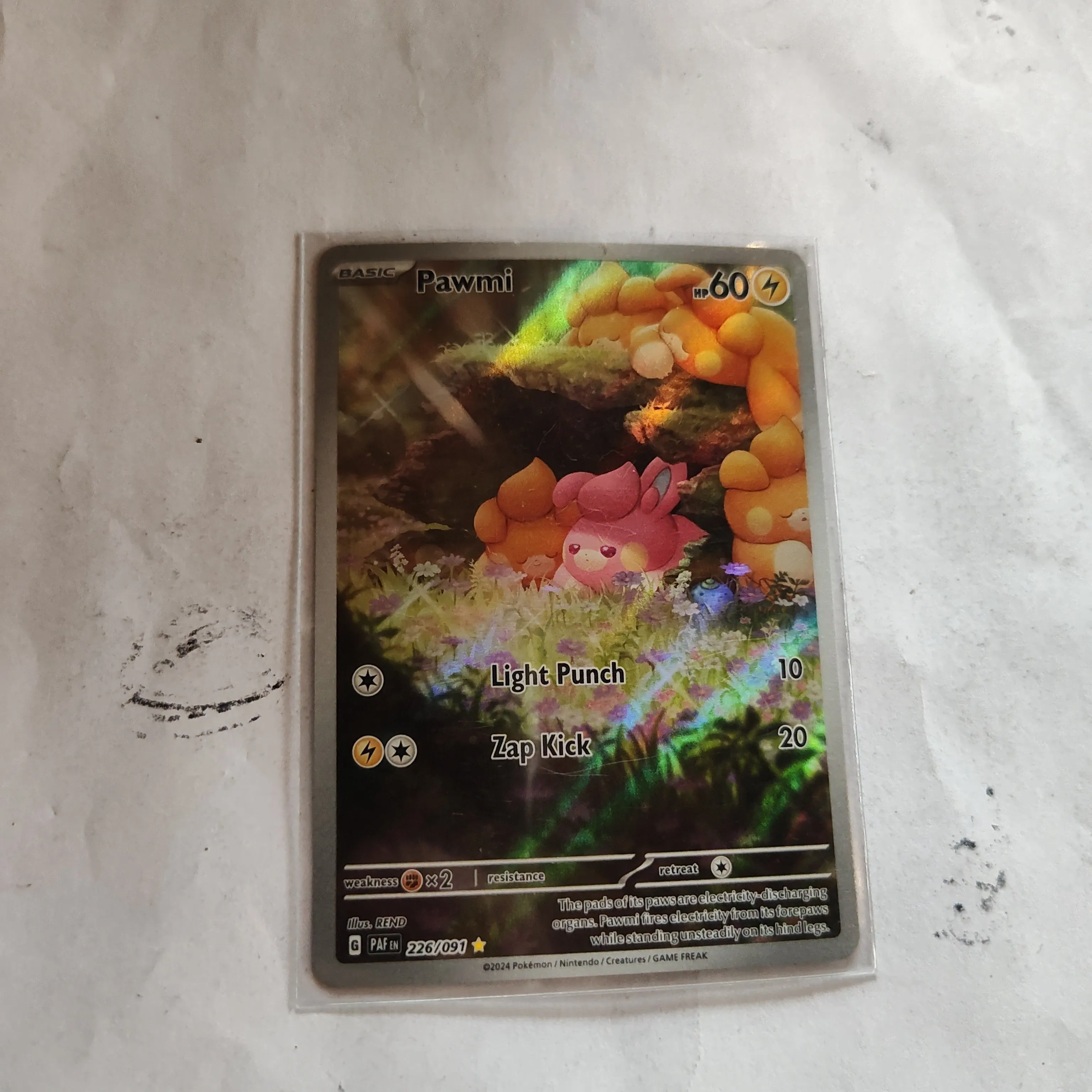 Product image for Pokemon full art foil Pawmi 226/091