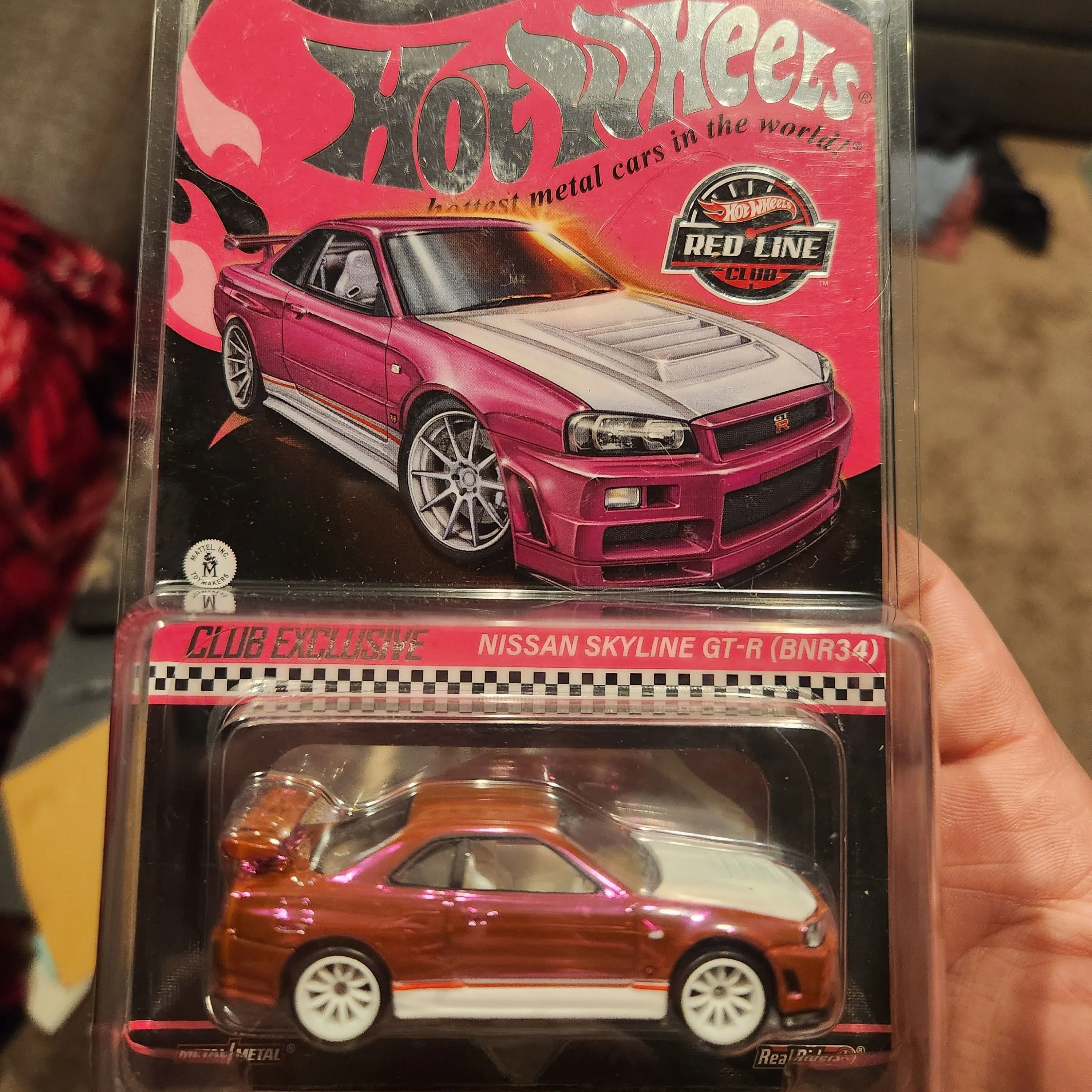 Product image for 2023 pink party car Nissan Skyline R34