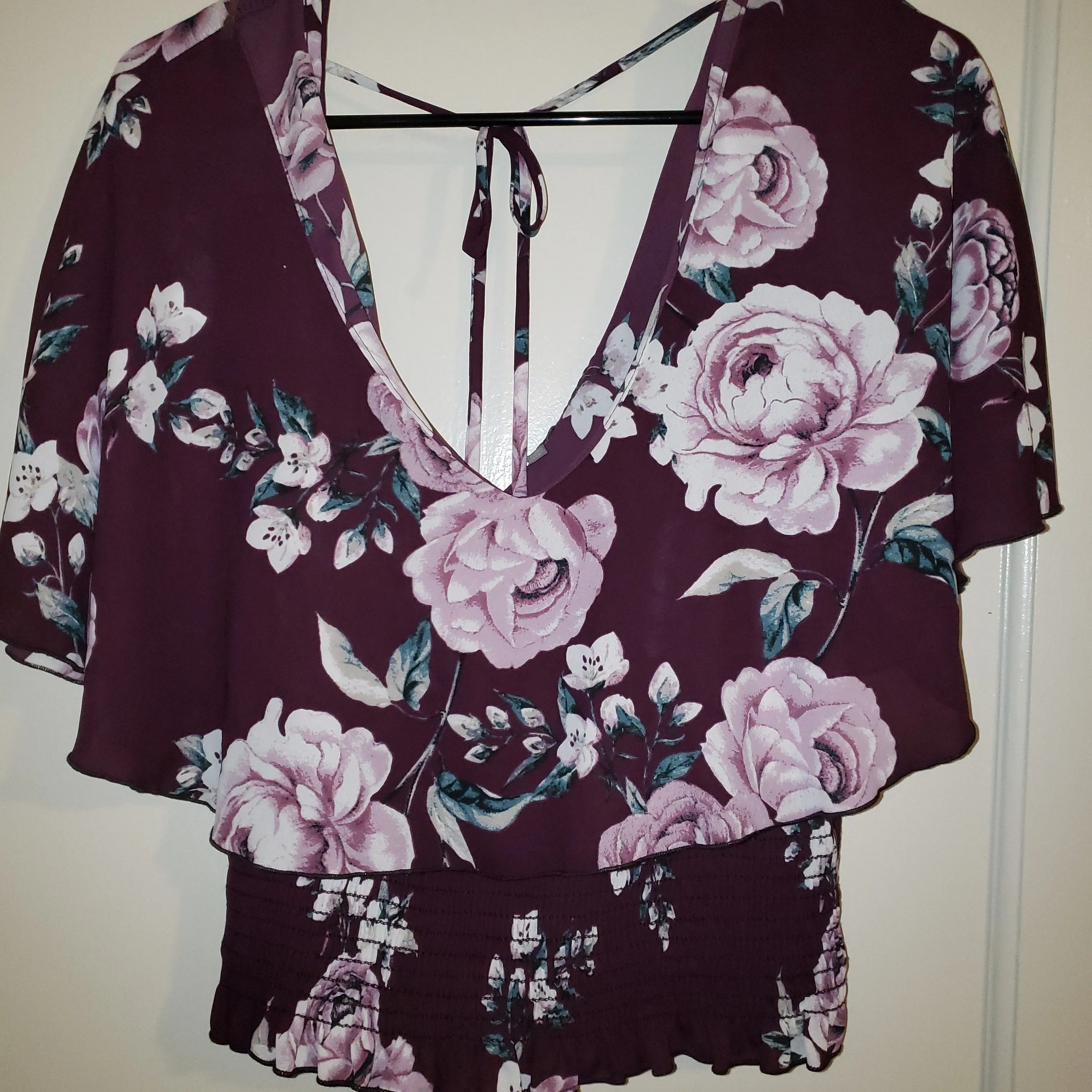 Product image for 19. Purple Floral Crop Top
