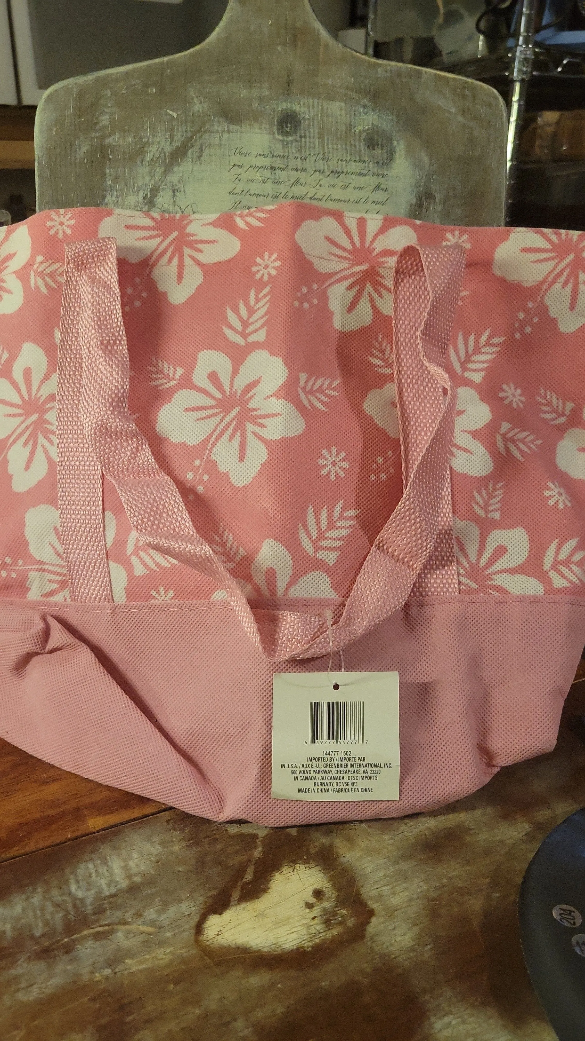Product image for 42. Pink Canvas bag
