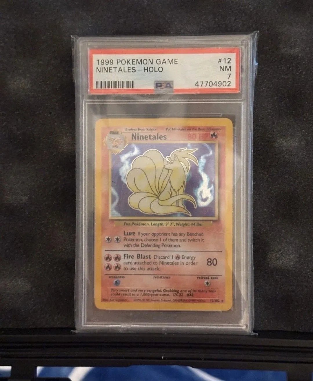 1999 ninetales pokemon card 1999 Holo Rare Ninetails Pokémon Base Set PSA 8 – Kollector's Nest main image 0