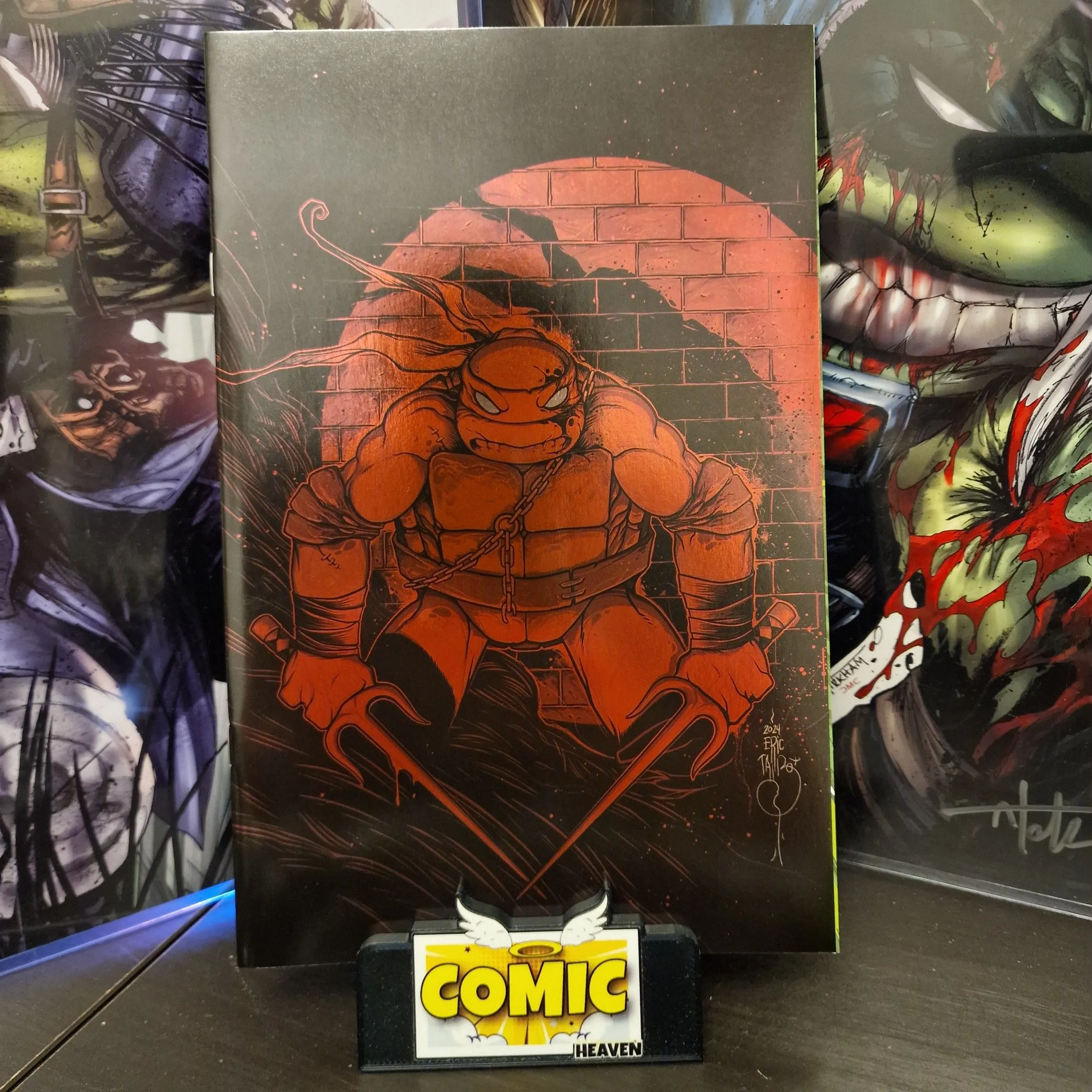 Product image for 01.TMNT #1 SDCC 40th Anniversary Virgin Foil LTD 500 Eric Talbot Raphael 🔥🐢 Teenage Mutant N