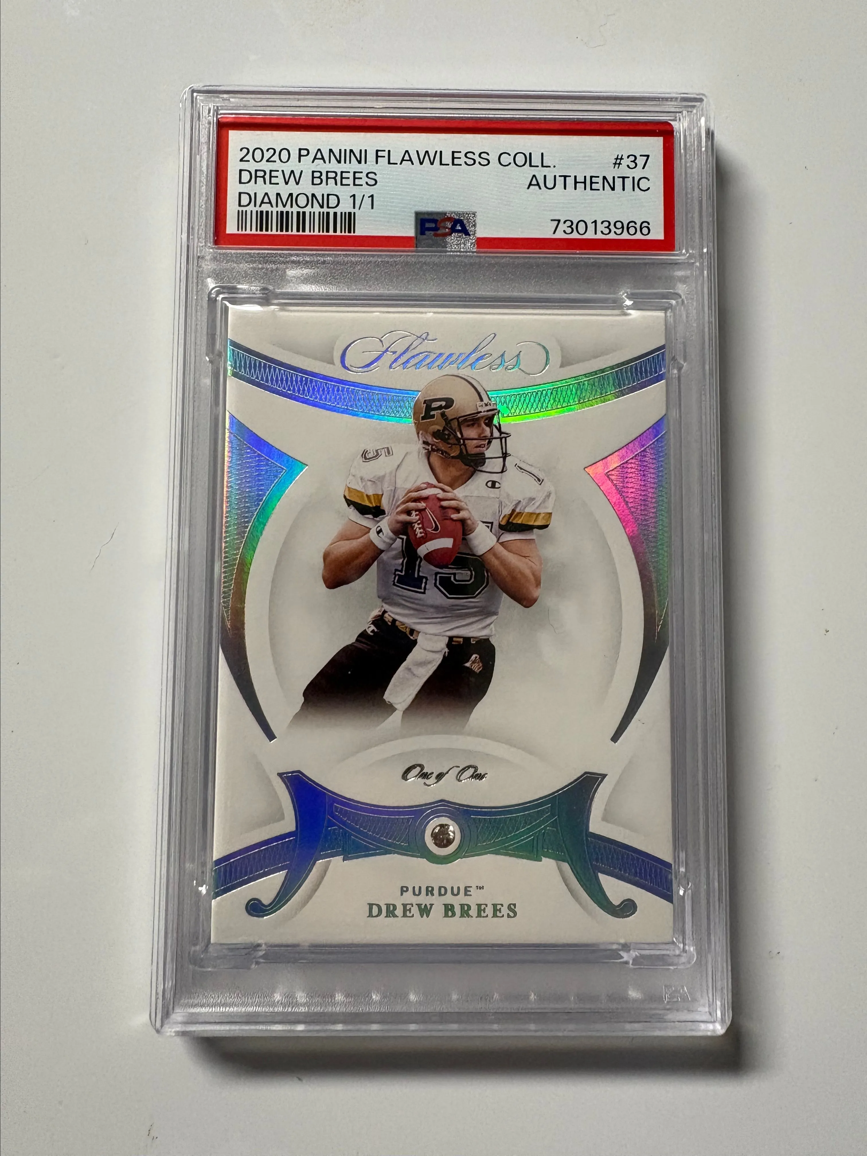 Product image for 2020 Panini Flawless Collegiate #37 Drew Brees 1/1