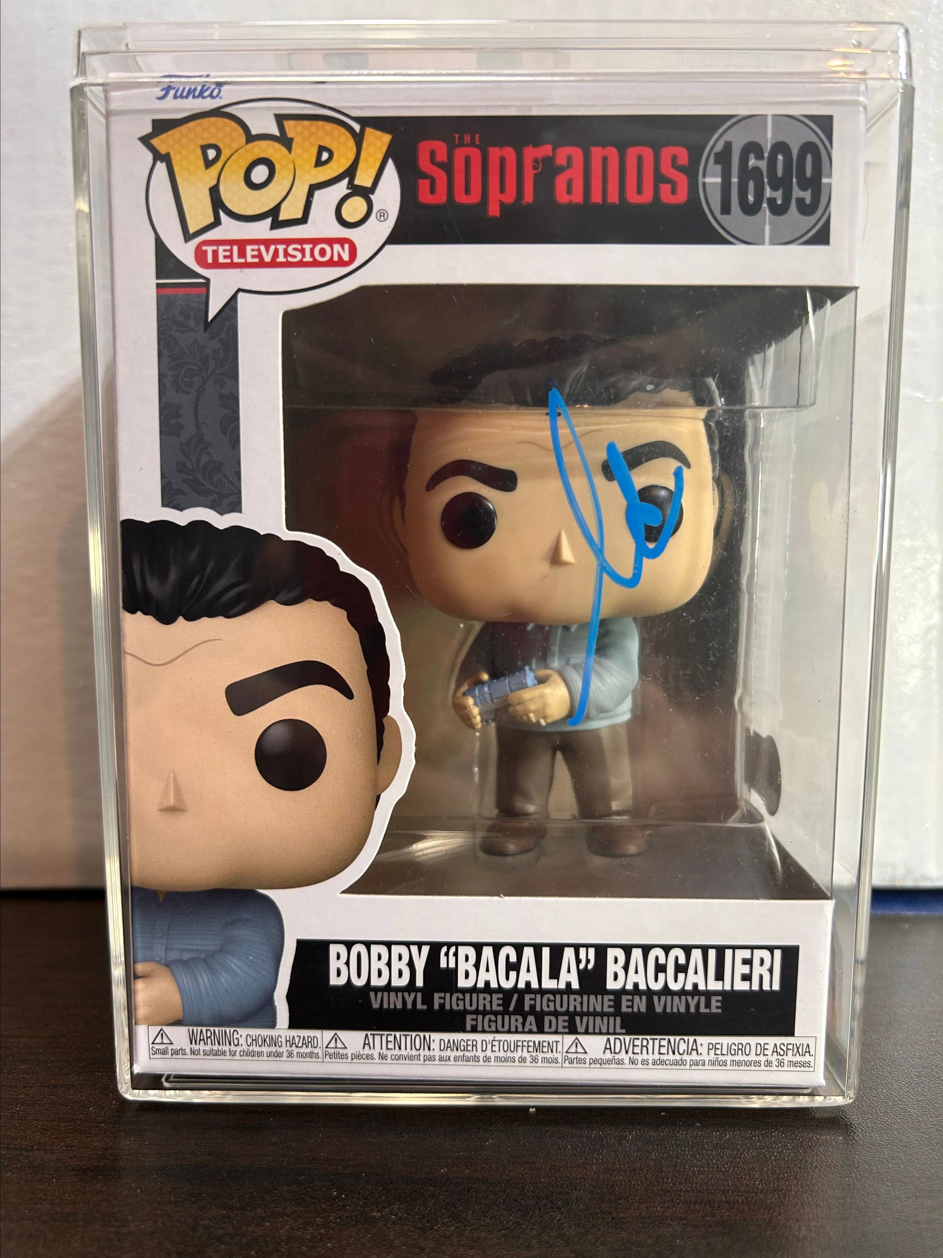 Product image for Steve Schirripa Signed Bobby “Bacla” Baccalieri Sopranos Funko Pop 1699 Beckett