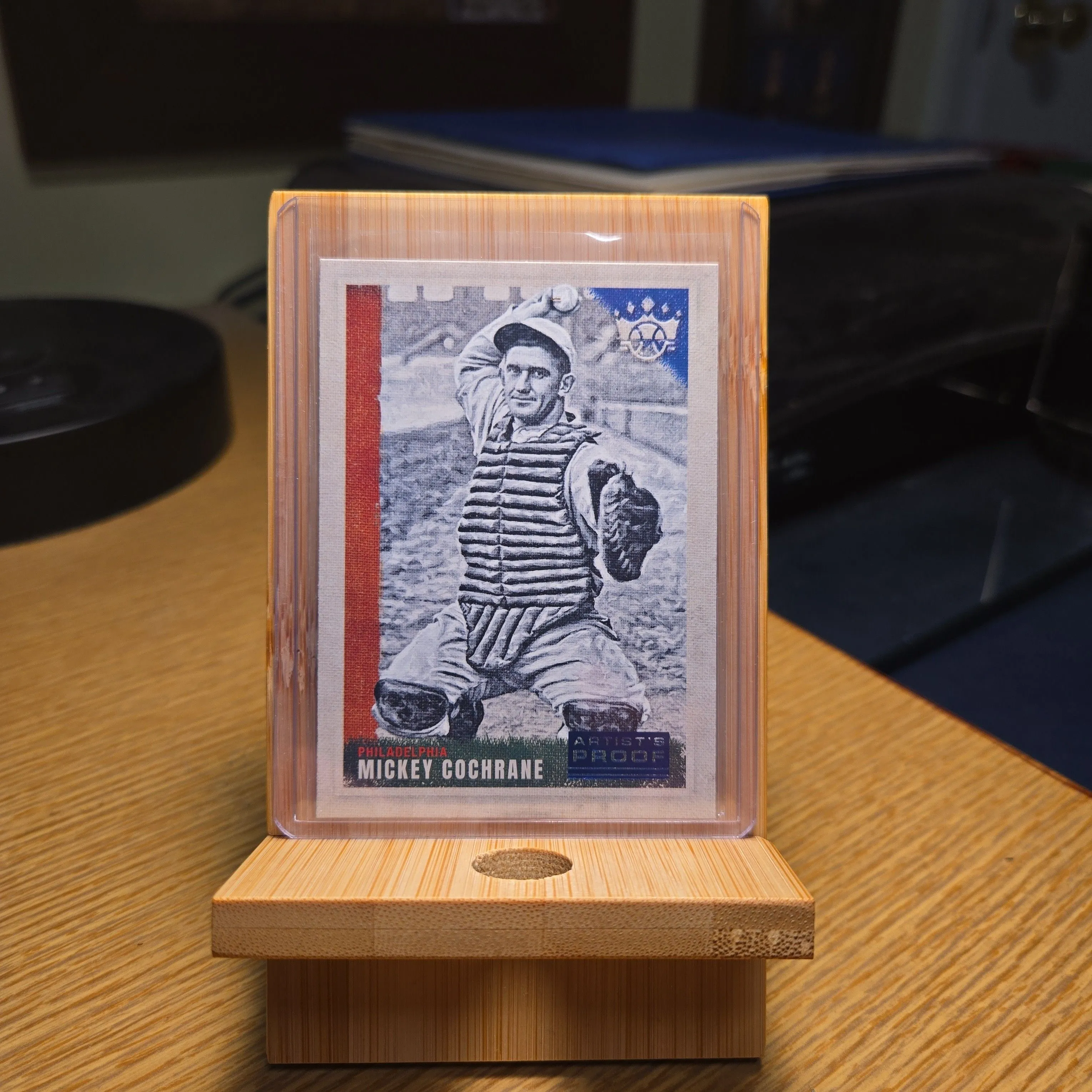 Product image for 2022 Panini Diamond Kings Artist's Proof Blue Short Print Mickey Cochrane 
