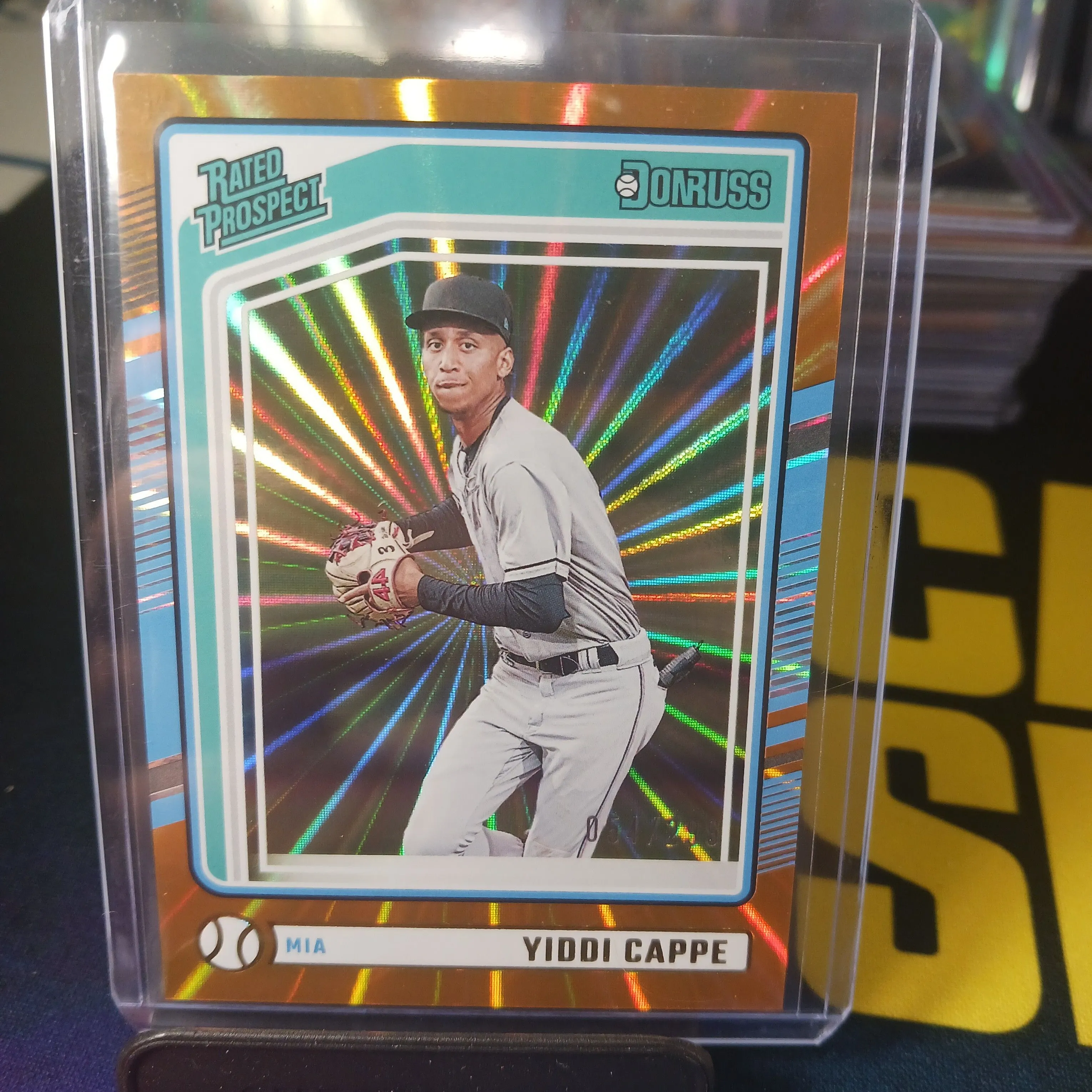 Product image for Yiddi Cappe 2024 Panini Donruss  Orange laser  /299