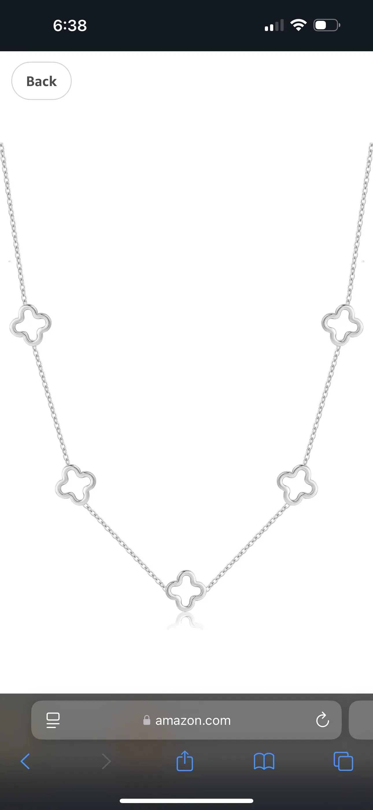 Product image for 18K Gold Plated Four Leaf Clover Necklace