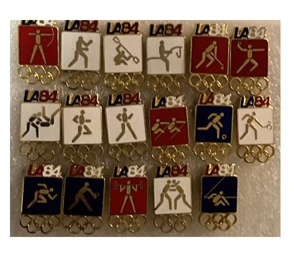Product image for 1984 Olympic Pins ~ Lot of 17