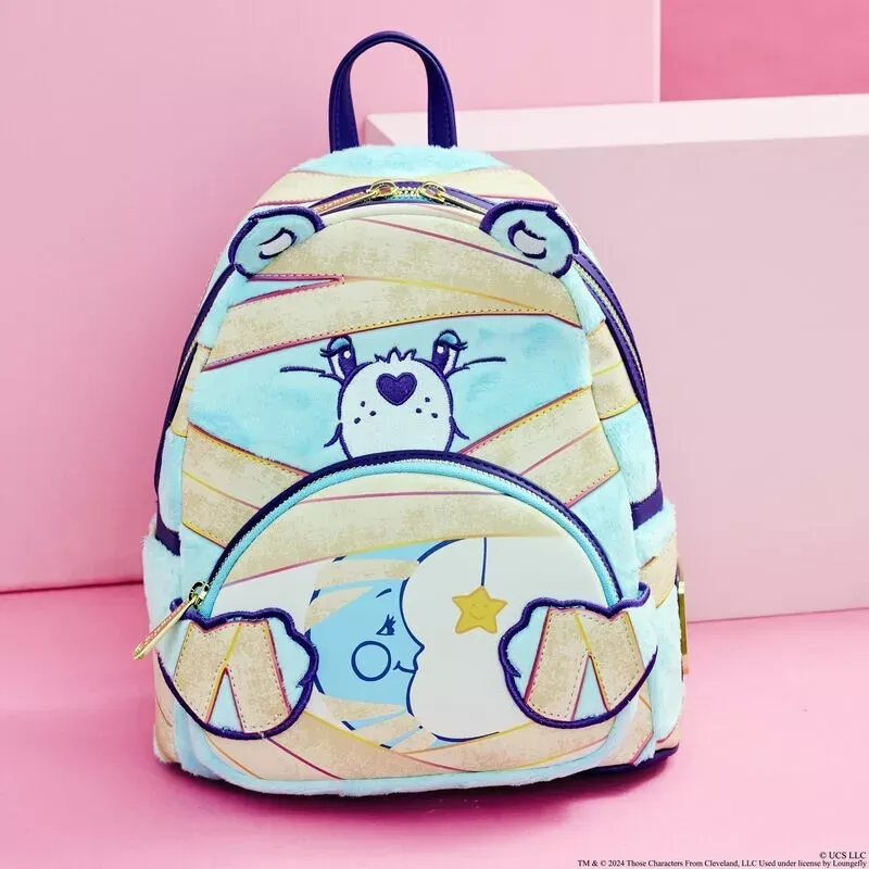 Product image for Loungefly Care Bears x Universal Monsters Bedtime Bear Mummy Mini Backpack