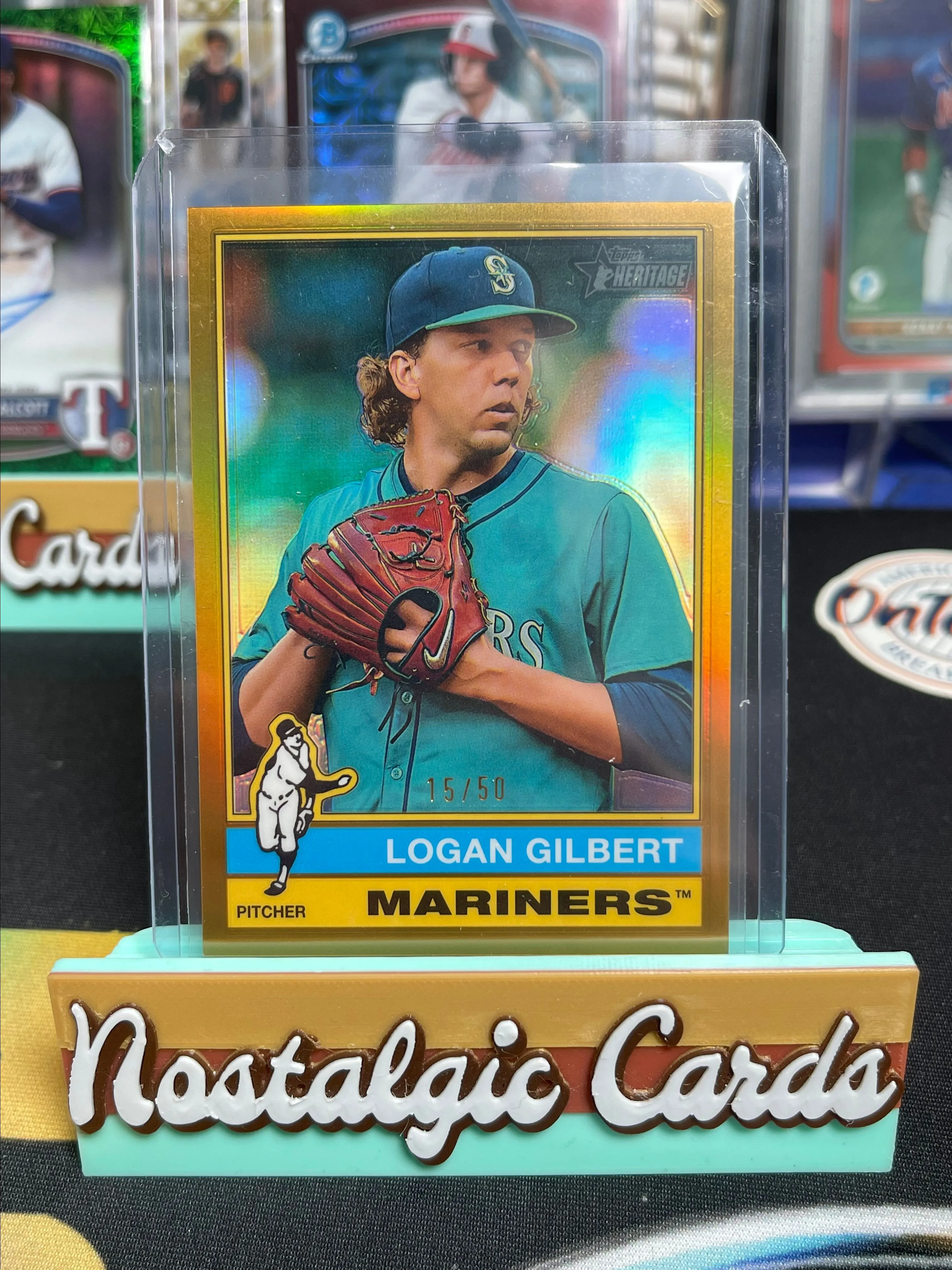 Product image for Logan Gilbert 2025 Topps Heritage <15/50 Gold> SEA Mariners