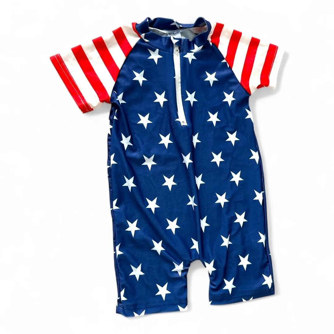 Product image for USA Flag Swim Romper 18-24 month NWOT