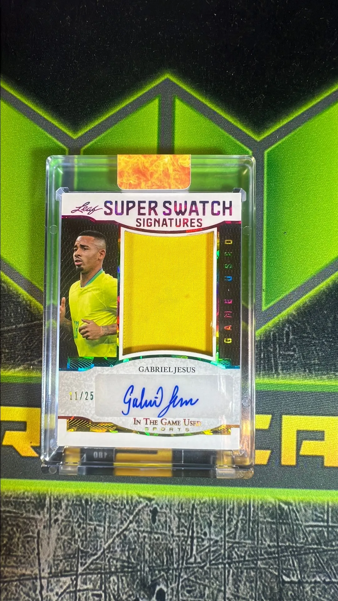 Product image for 2024 LEAF in the Game Used Gabriel Jesus Game Used Patch /25 Autograph Brazil