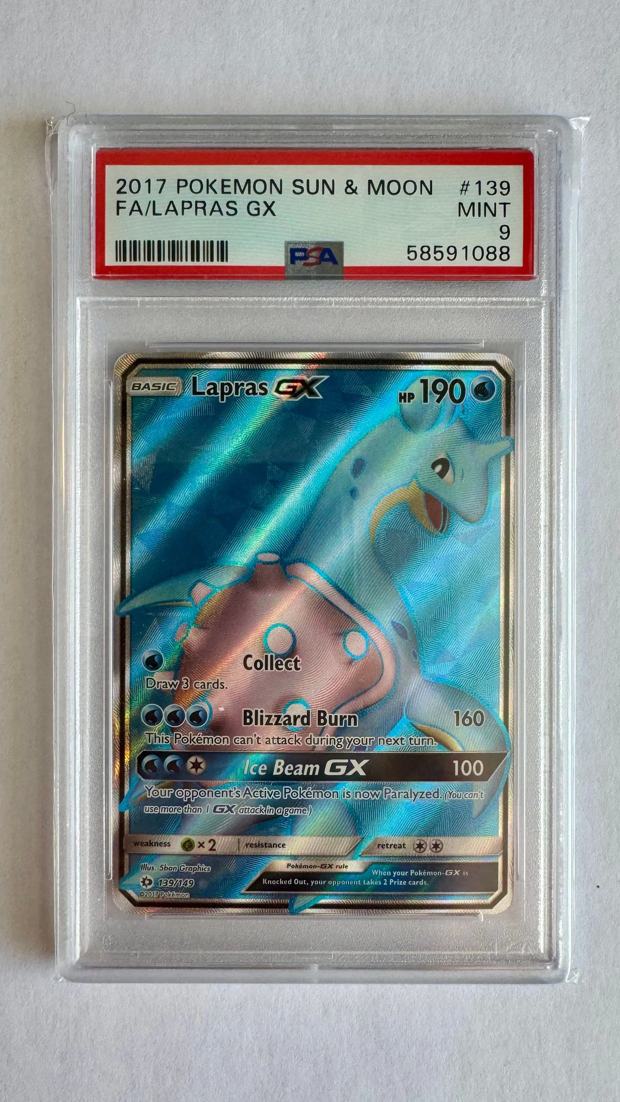 lapras gx pokemon card 139/149 Lapras Gx main image 0