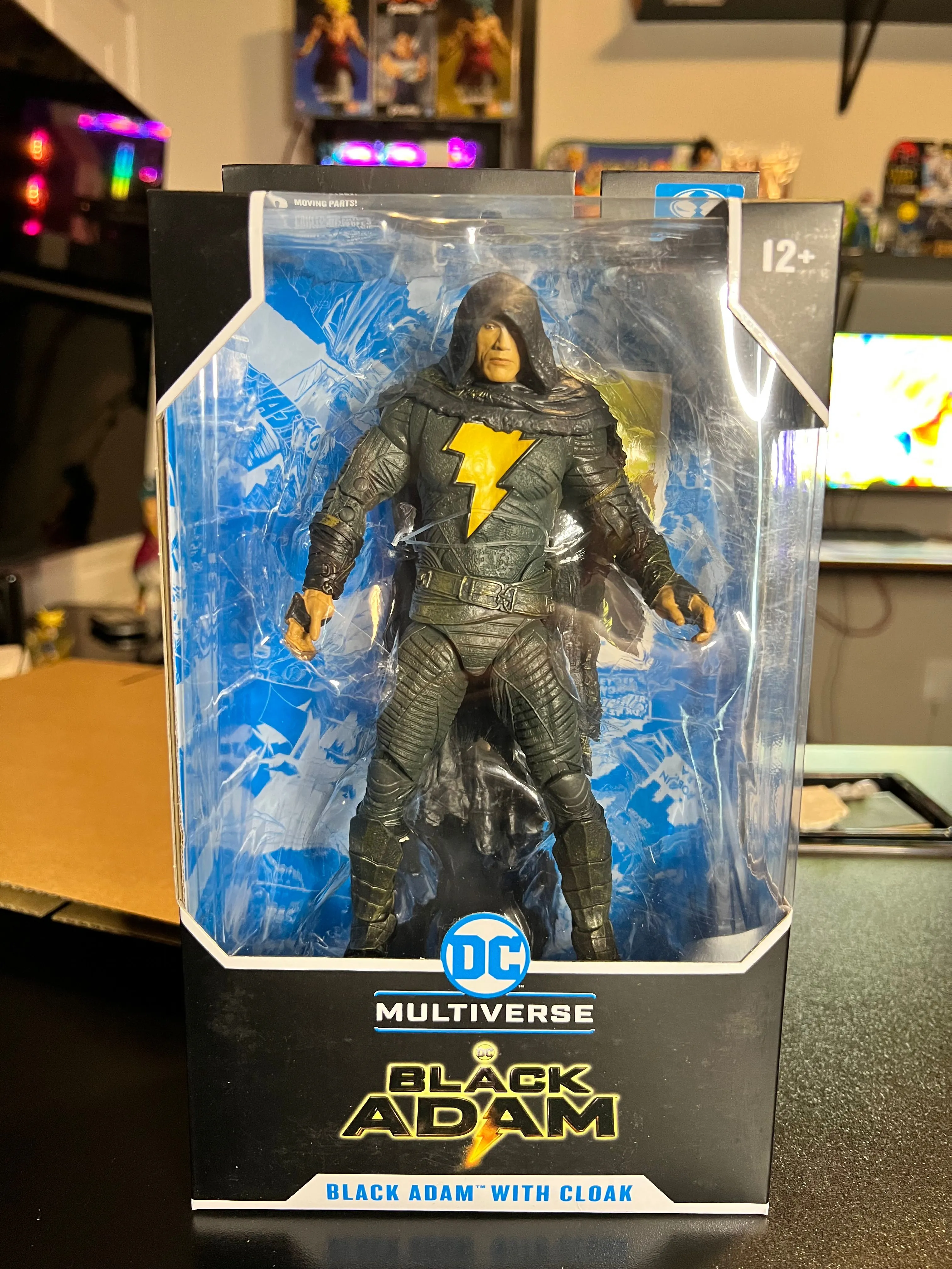 Product image for Black Adam Dc figure w cloak