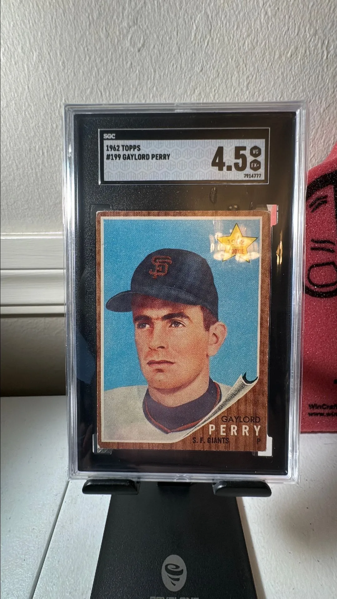 Product image for 1962 Topps Gaylord Perry SGC  4.5