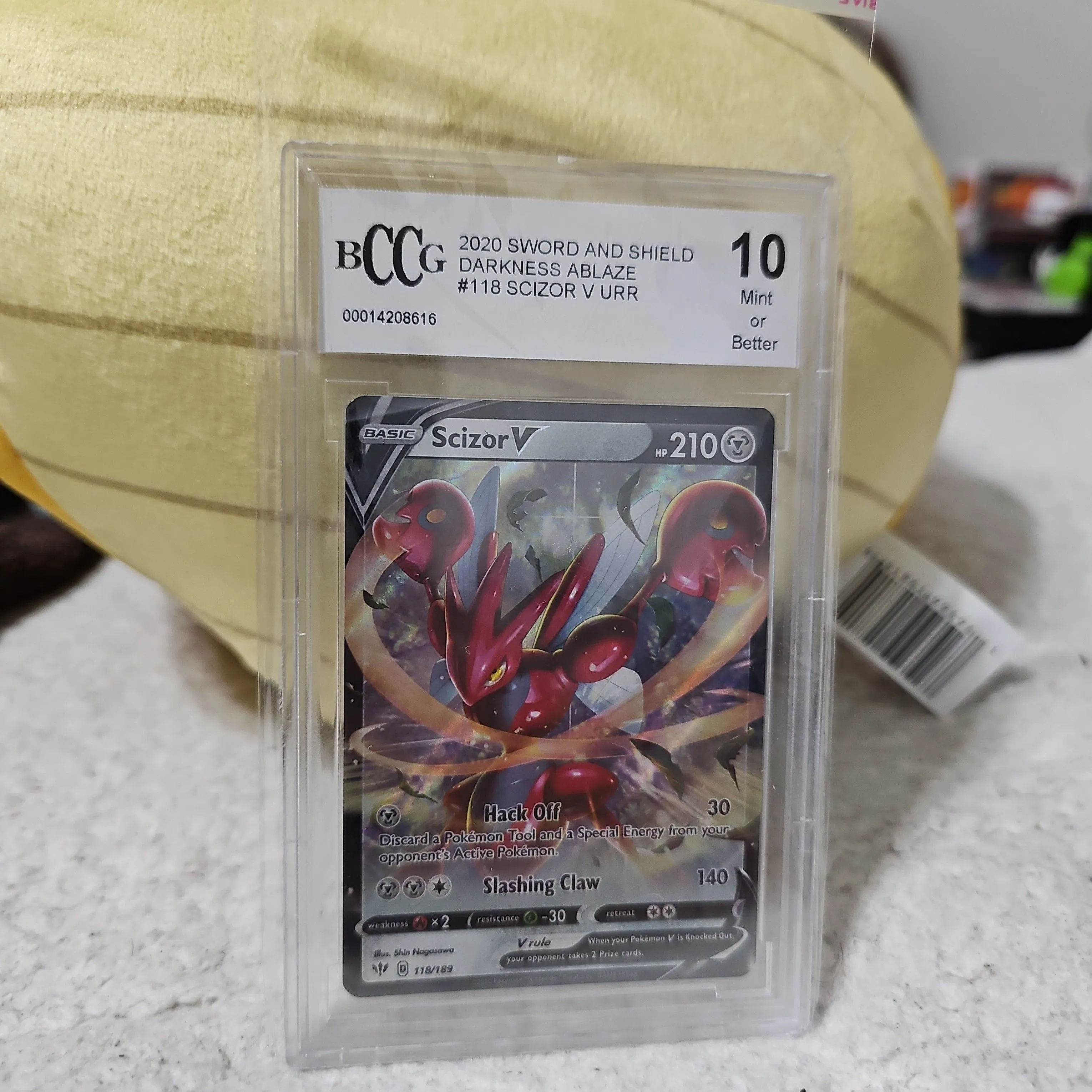 Product image for Scizor V #118 Pokemon Darkness Ablaze
