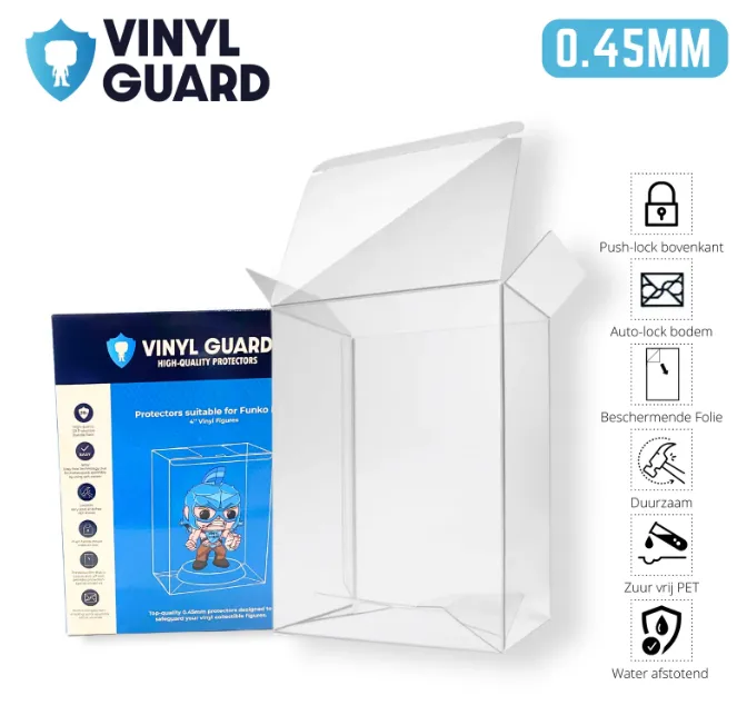 Product image for 10X 4'' Inch 0.45mm VinylGuard Protector Cases