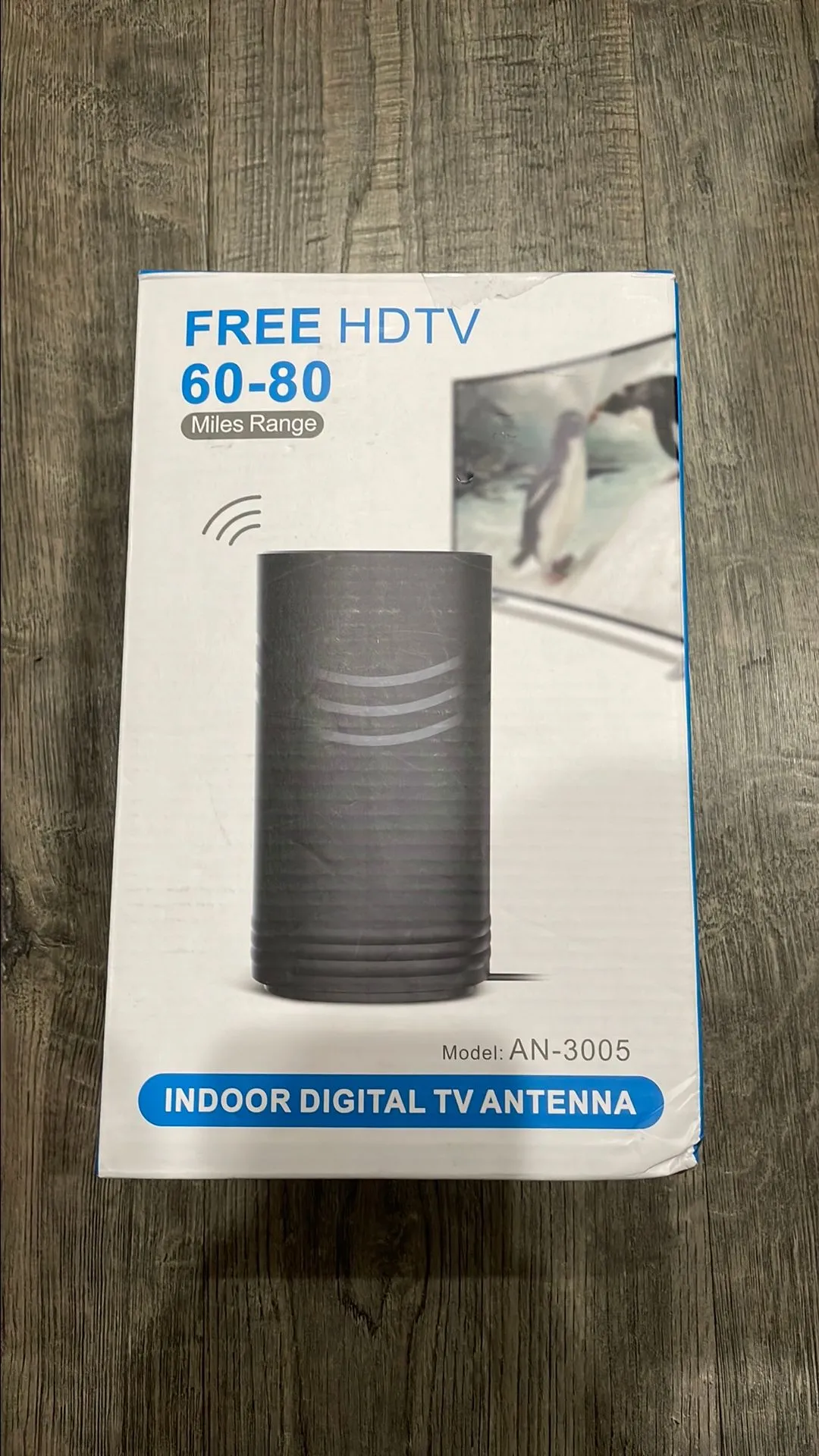 Product image for Free HDTV Indoor Digital TV Antenna AN-3005 60-80 Mile Range