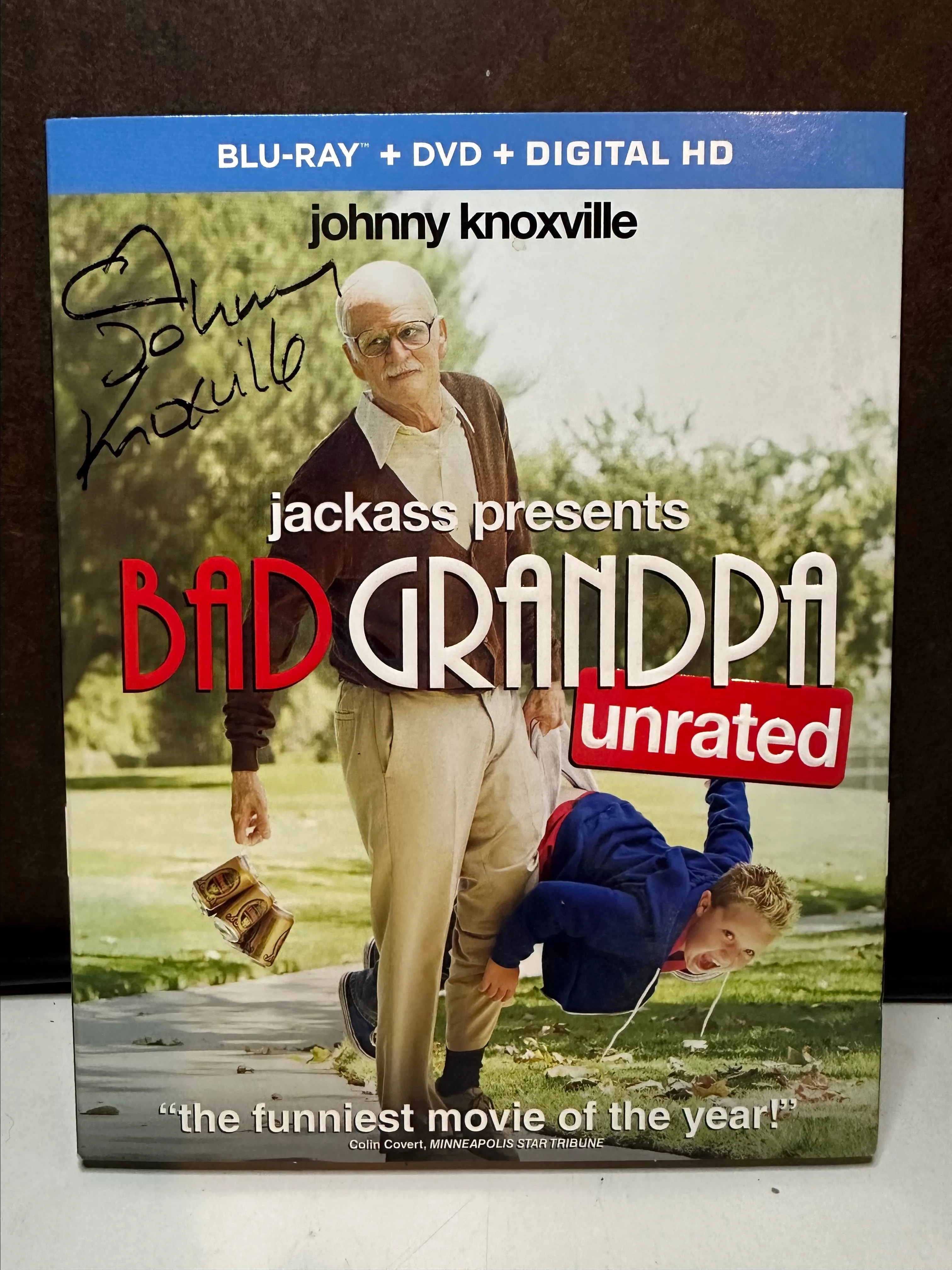 Product image for Autographed Johnny Knoxville Bad Grandpa Uncut Blu-ray