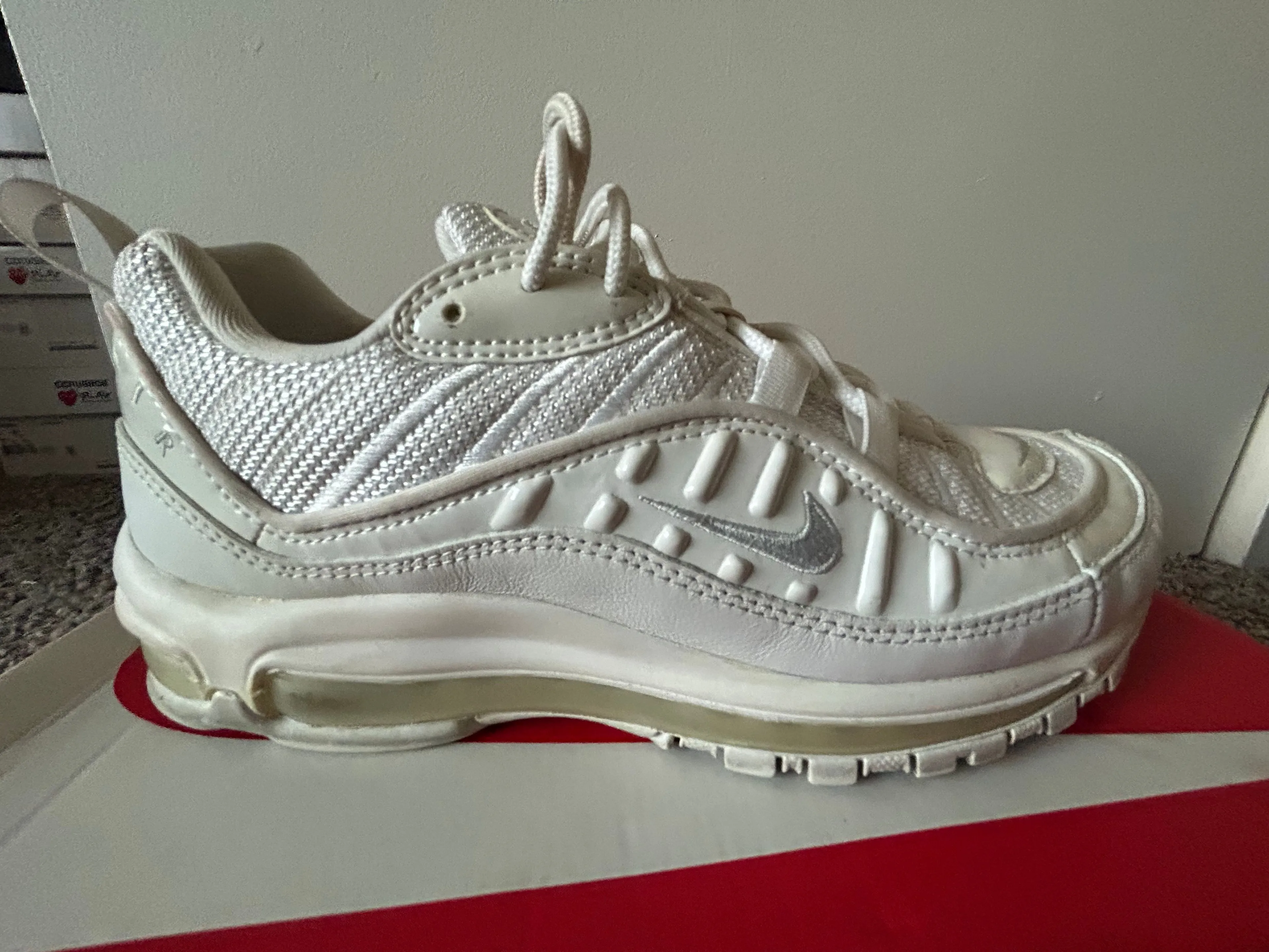 triple white nike 98